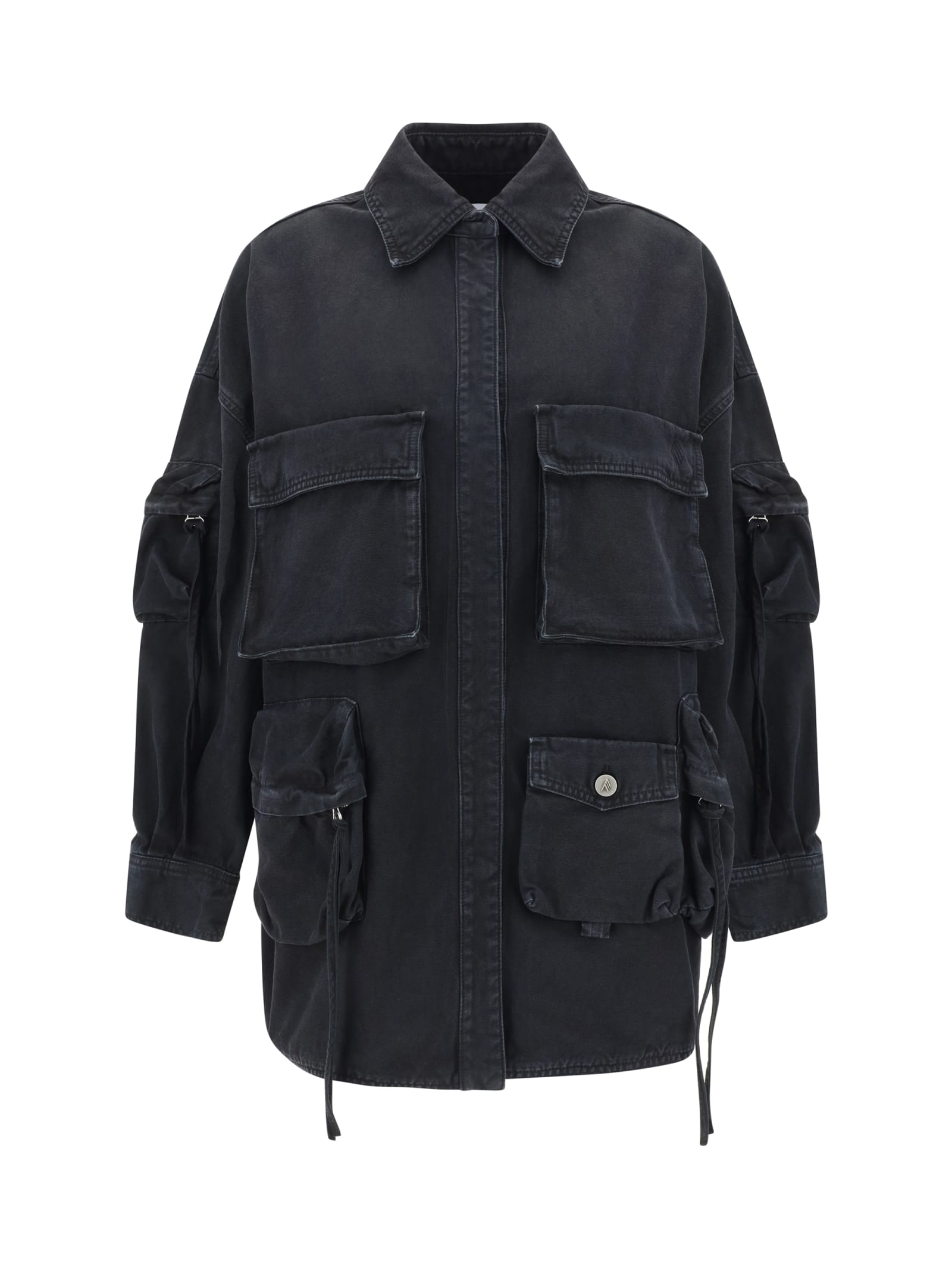 Shop Attico Fern Coat In Black