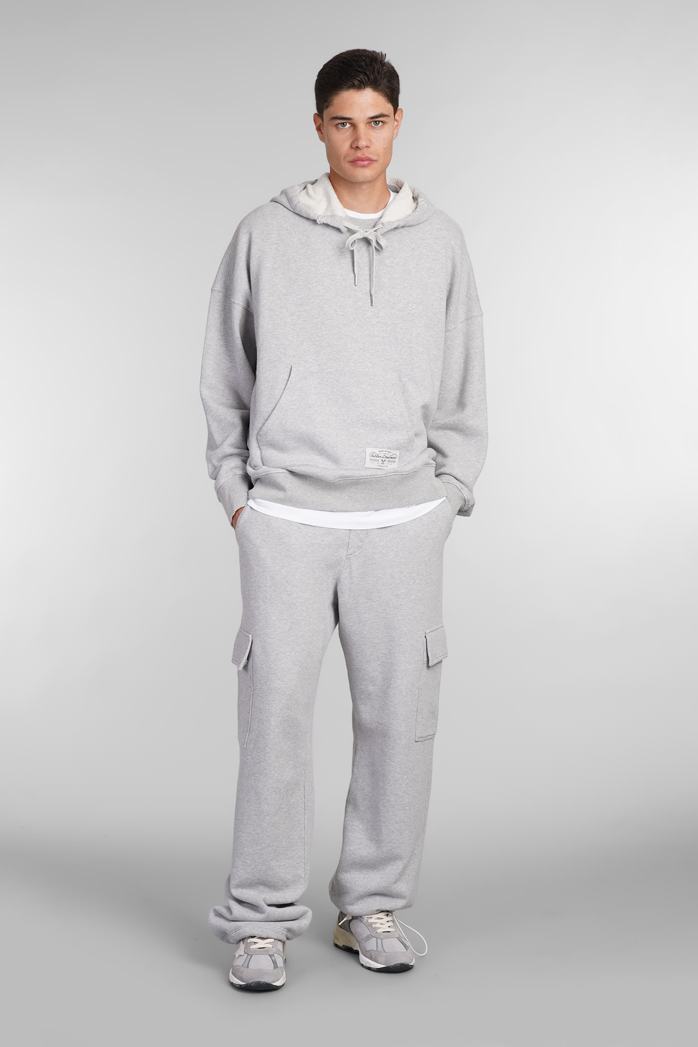 Shop Golden Goose Sweatshirt In Grey Cotton