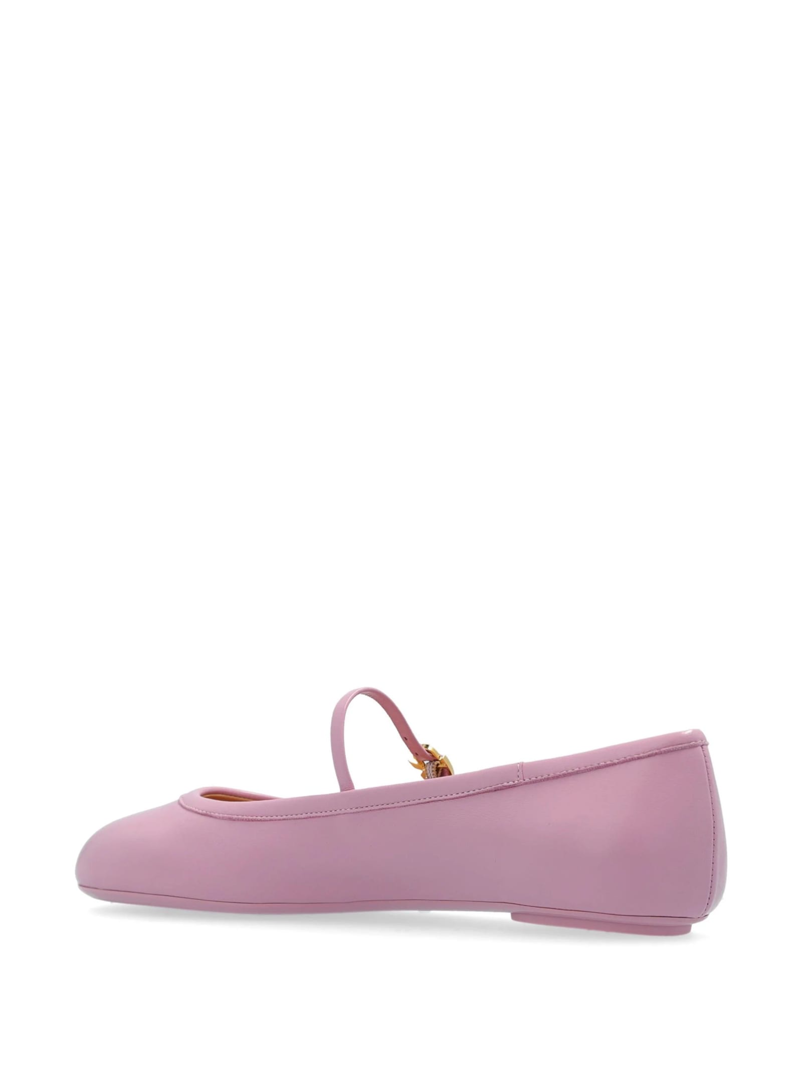 Shop Gianvito Rossi Carla Flat Ballerinas In Pink Nappa