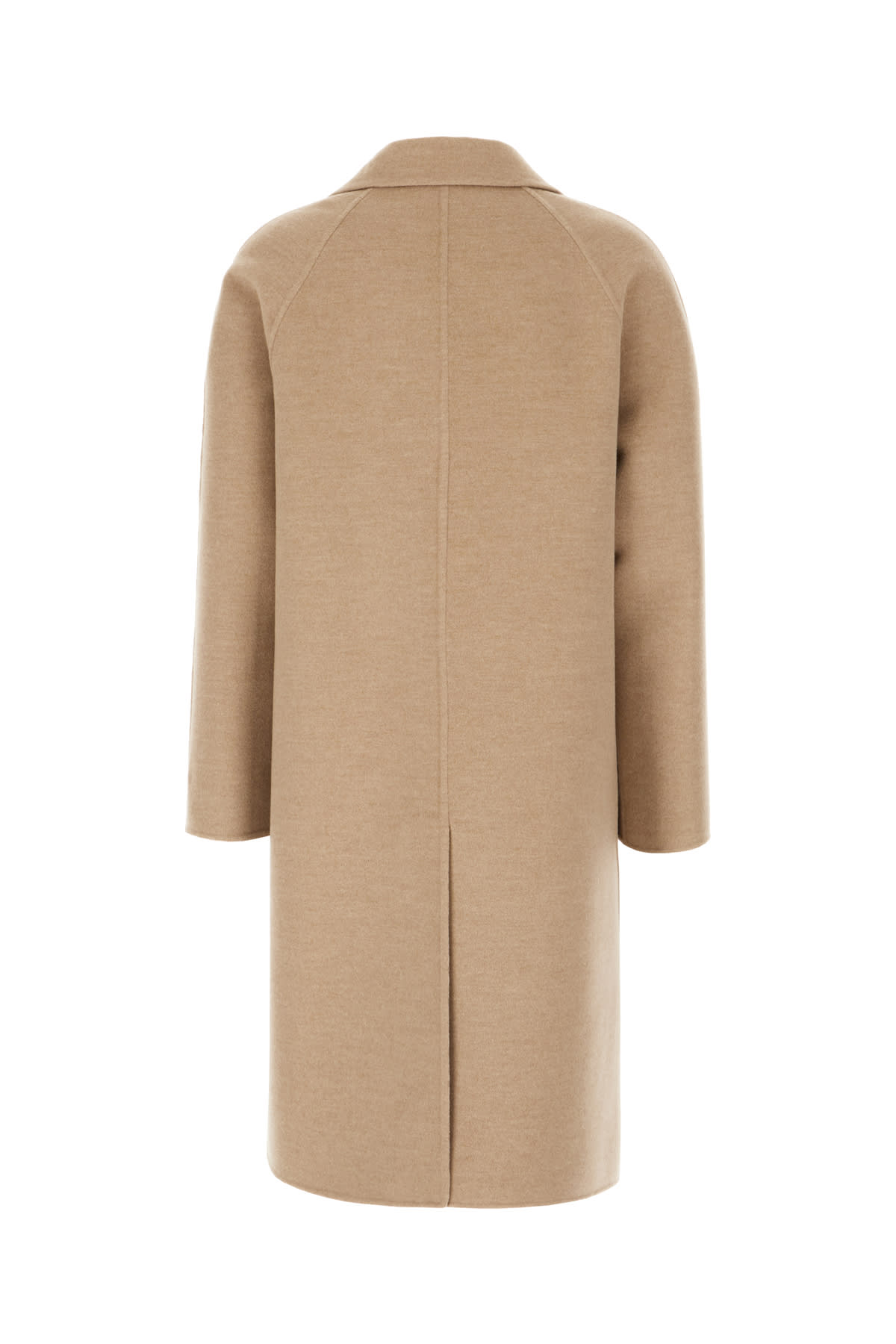 Shop Fendi Beige Wool Blend Coat In Portabella