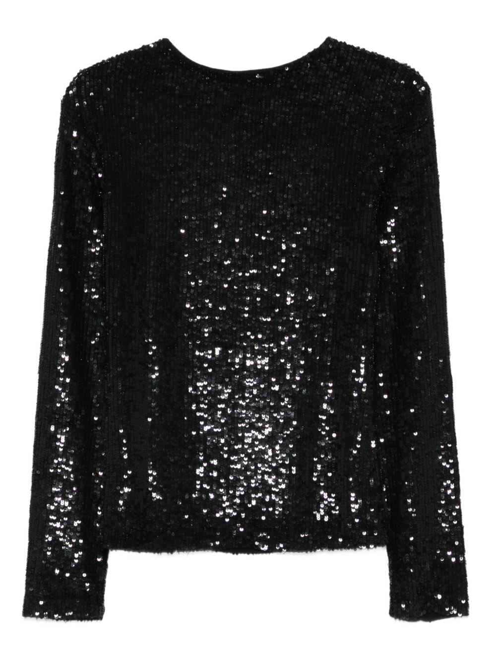 P.a.r.o.s.h Black Full Sequin Blouse In Black
