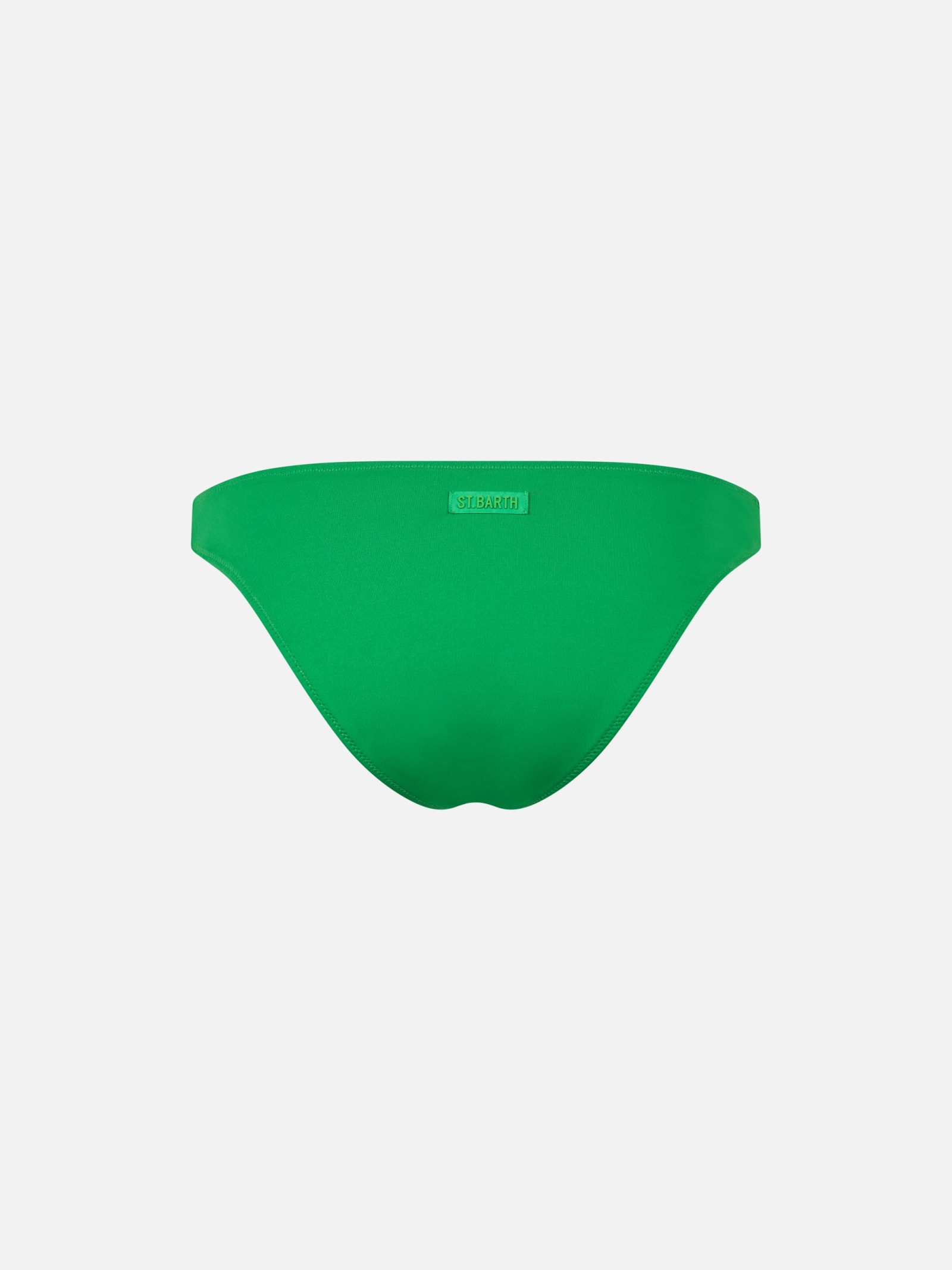 Shop Mc2 Saint Barth Woman Green Classic Swim Briefs Lido
