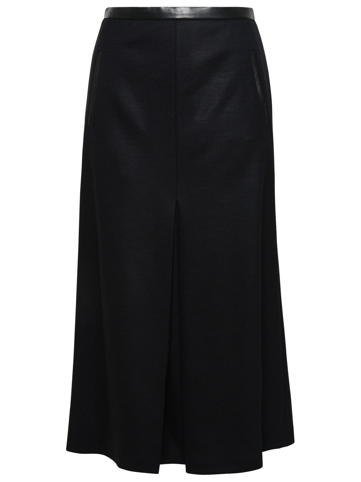 Shop Saint Laurent Black Wool Skirt