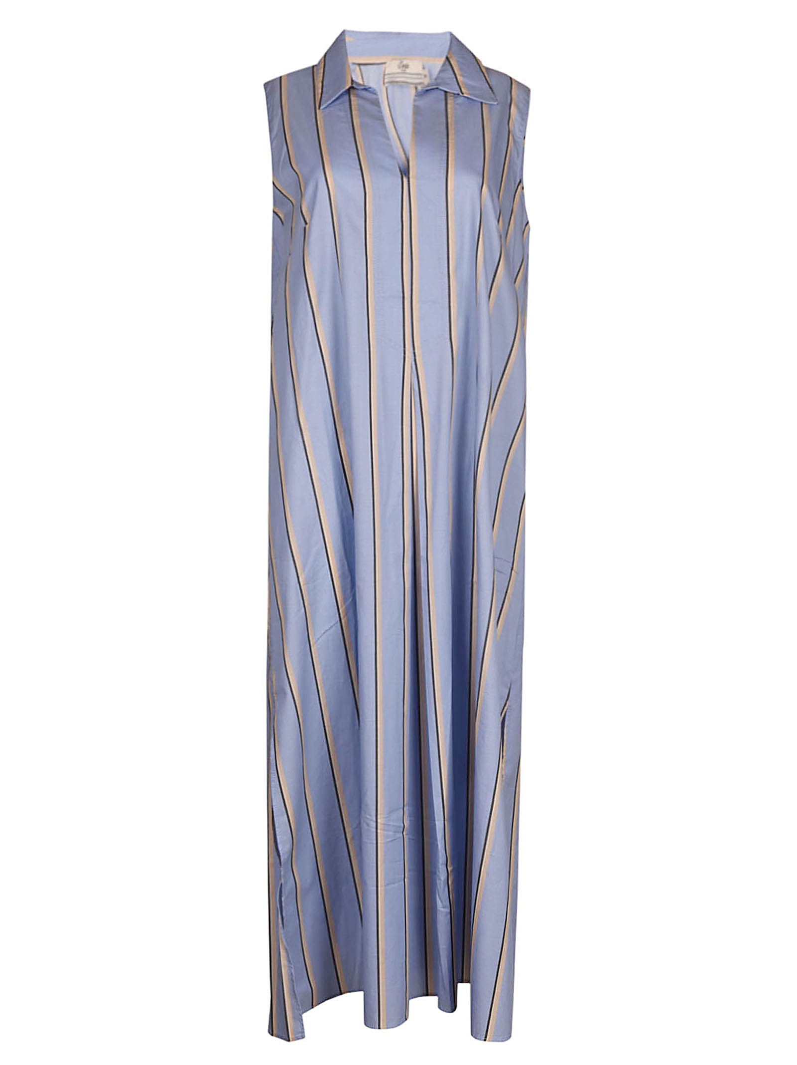 Devotion V-neck Striped Sleeveless Dress