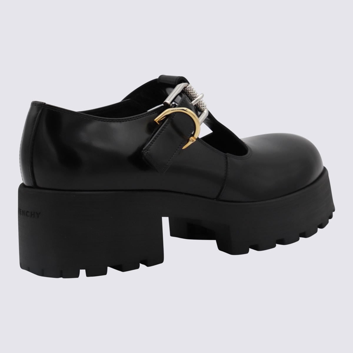 Shop Givenchy Black Leather Sandals