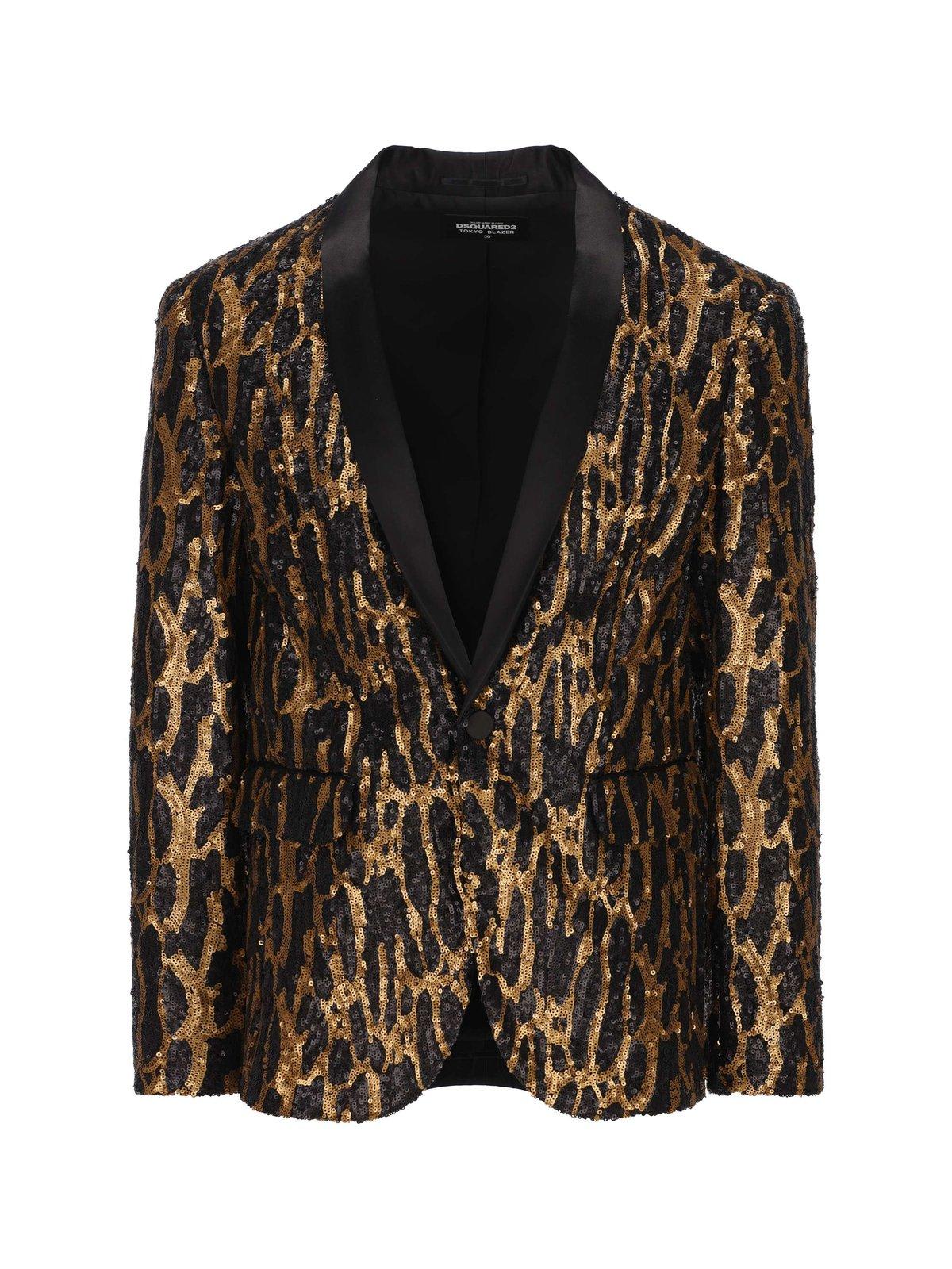 Dsquared2 Leopard Printed Tailored Blazer