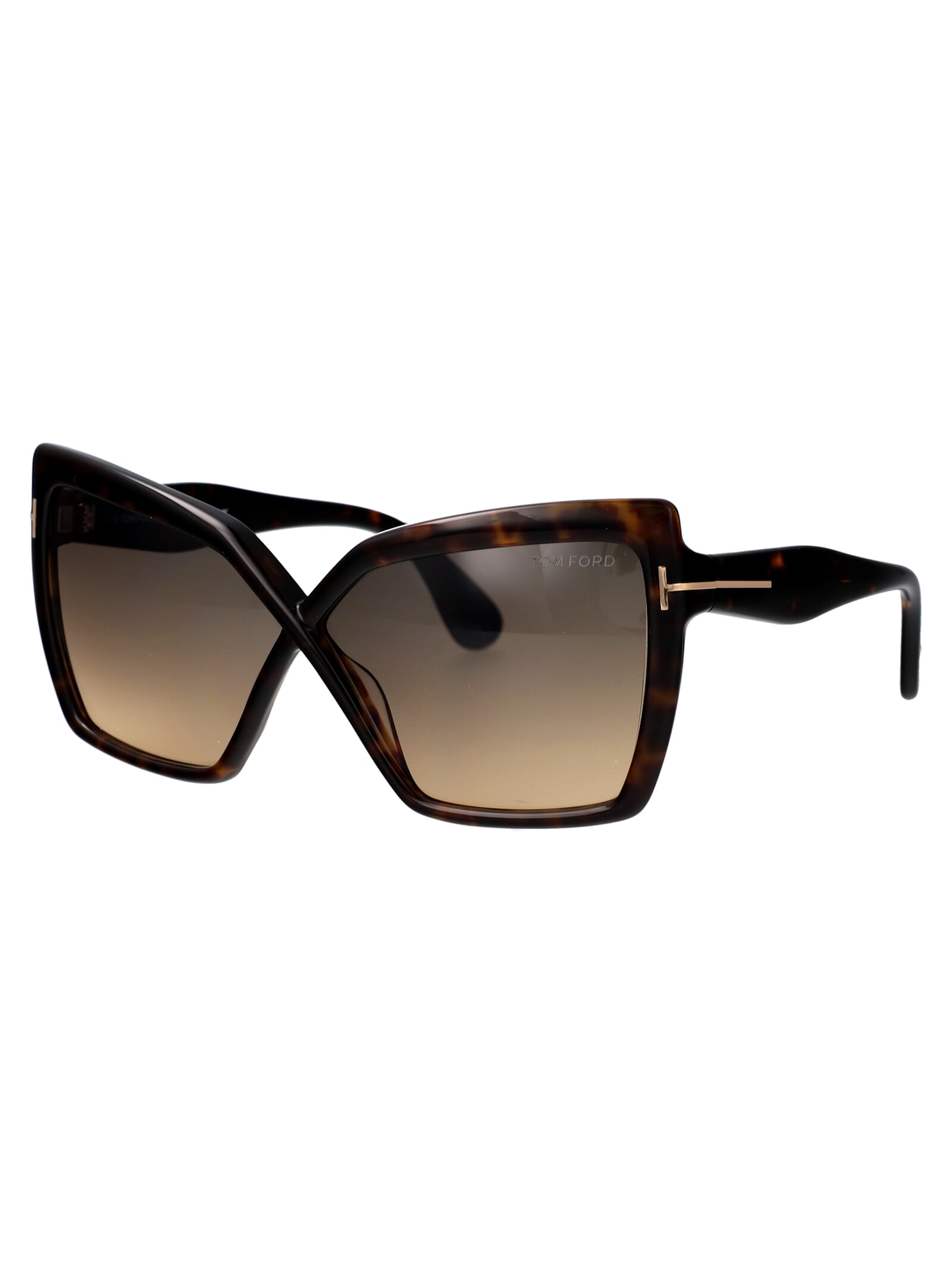 Tom Ford Cat-eye Frame Sunglasses In Havana