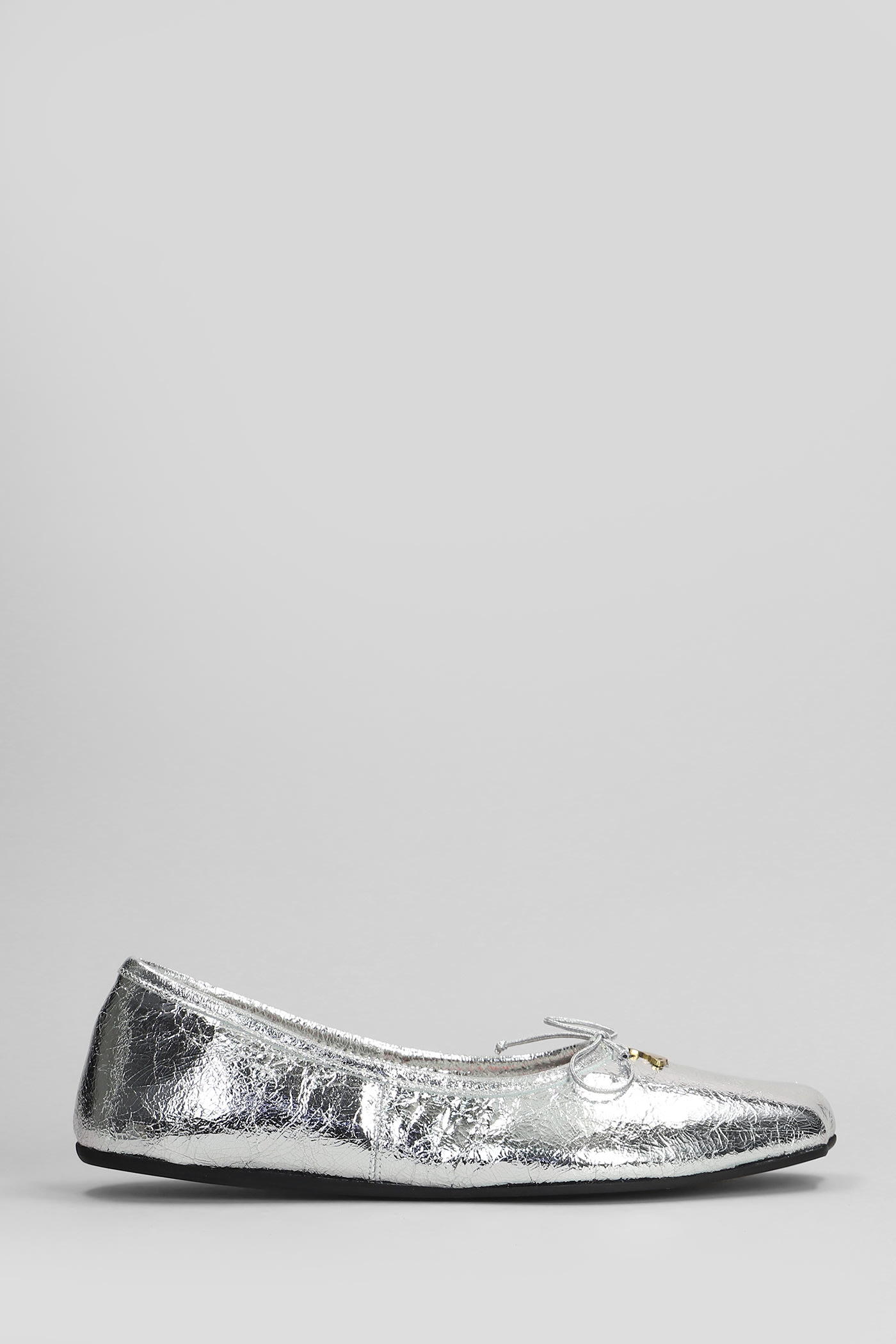 Vivienne Westwood Brigitte Ballet Flats In Silver Leather