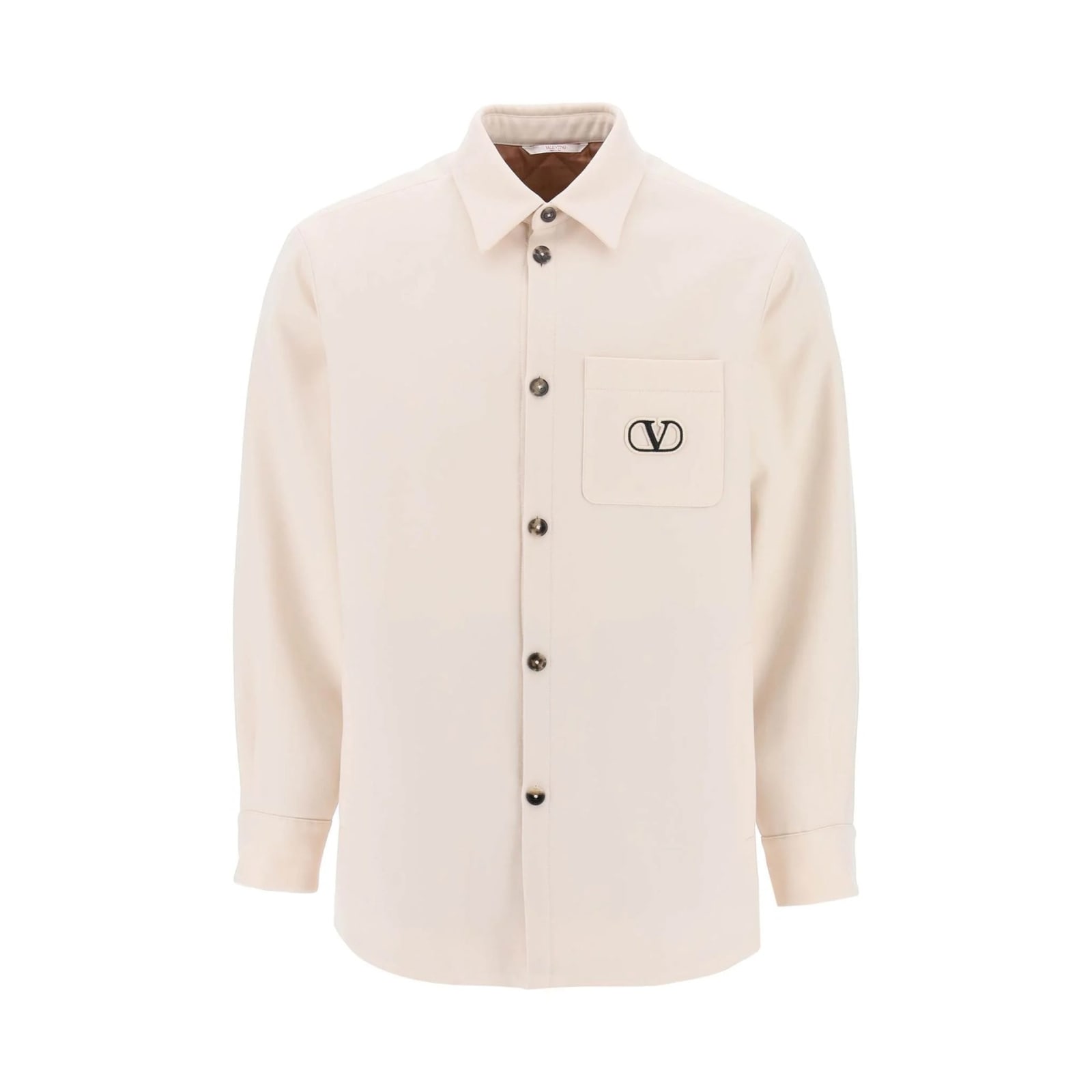 Shop Valentino Vlogo Signature Jacket In Beige