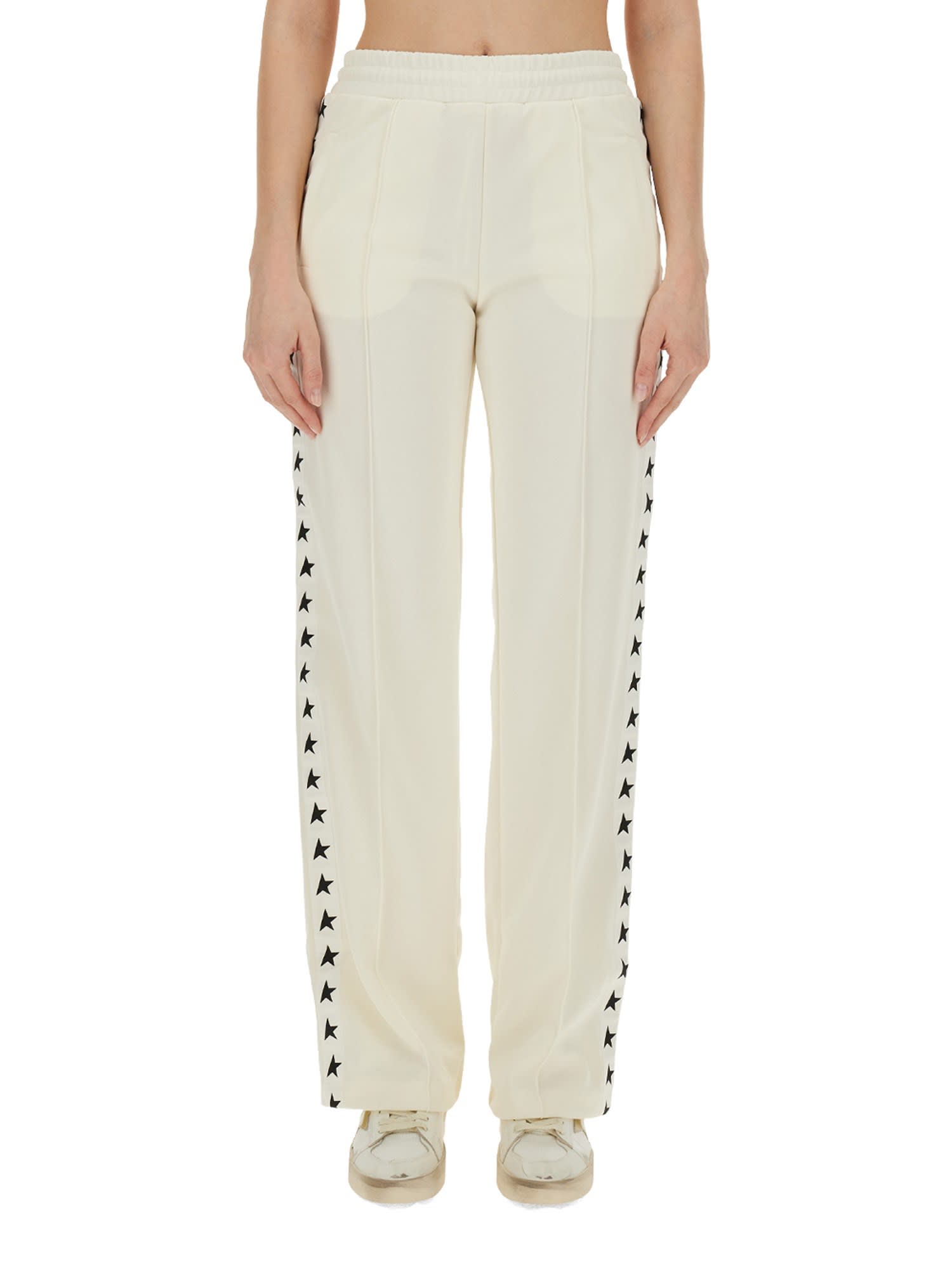 Shop Golden Goose Jogging Pants Dorotea In Papyrus