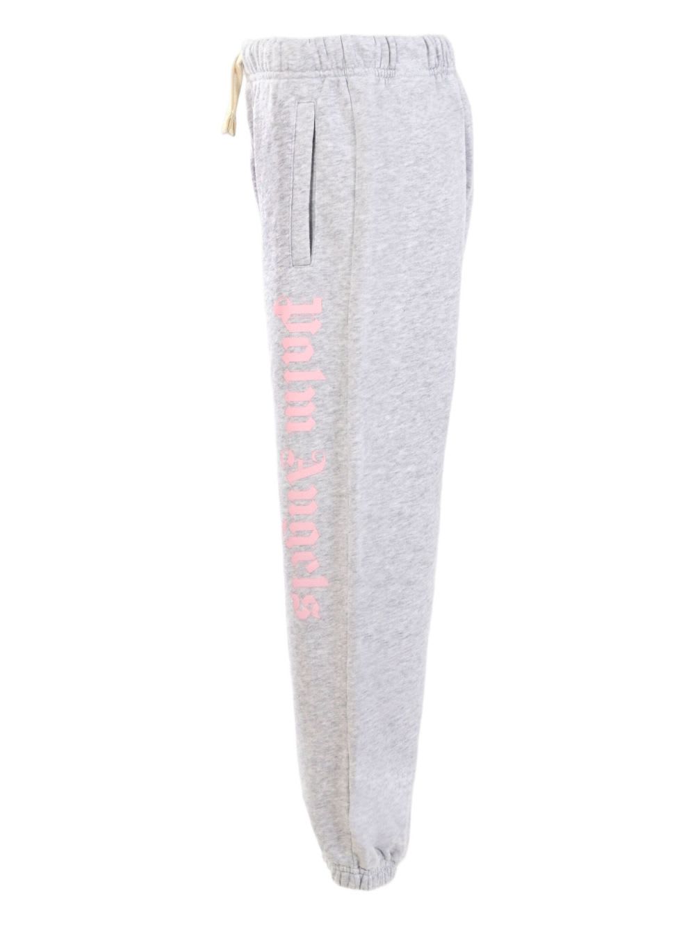 Palm Angels Kids Sweatpants With Logo In Gray