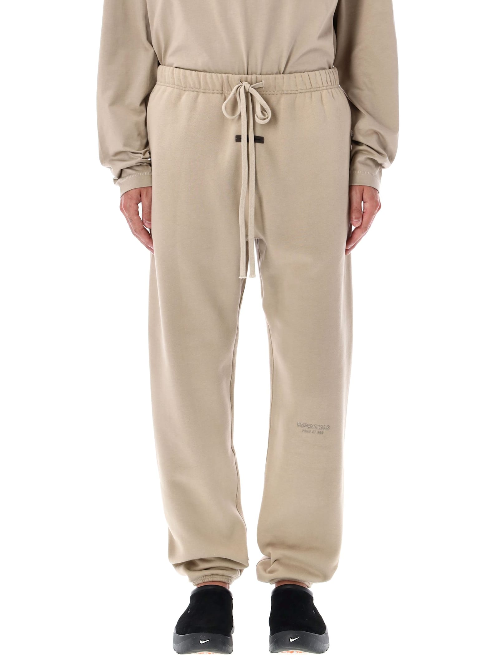 Fear Of God Vintage Core Fleece Sweatpants With Elastic Cuffs And In-seam Pockets In Brown