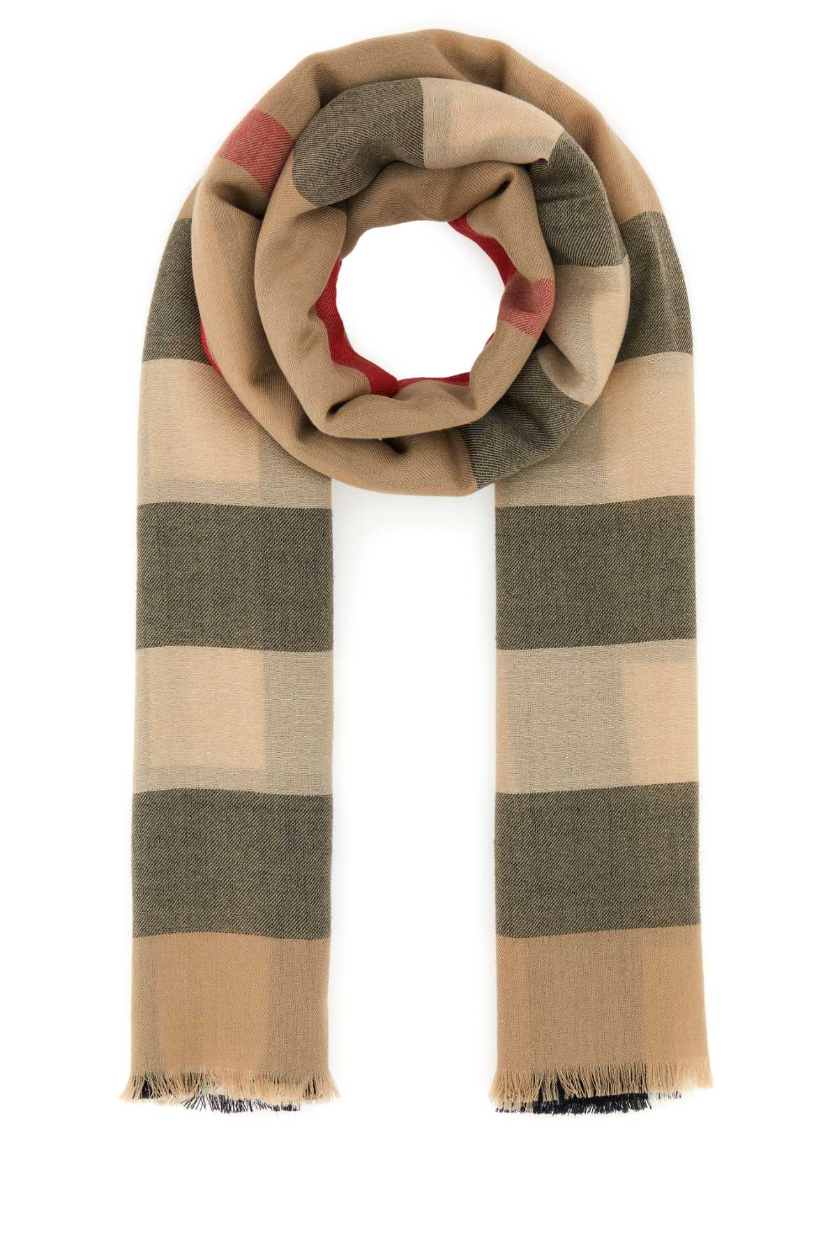 Shop Burberry Embroidered Cashmere Scarf In A7028