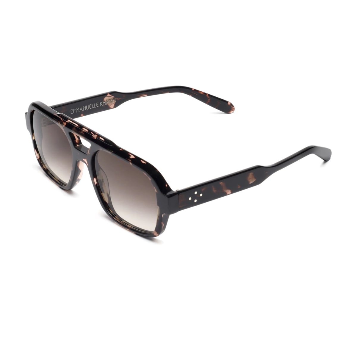 Emmanuelle Khanh Emmanuel Kahn Hero 430 Bio Rose/ Havana Marrone Rosa Sunglasses In Brown