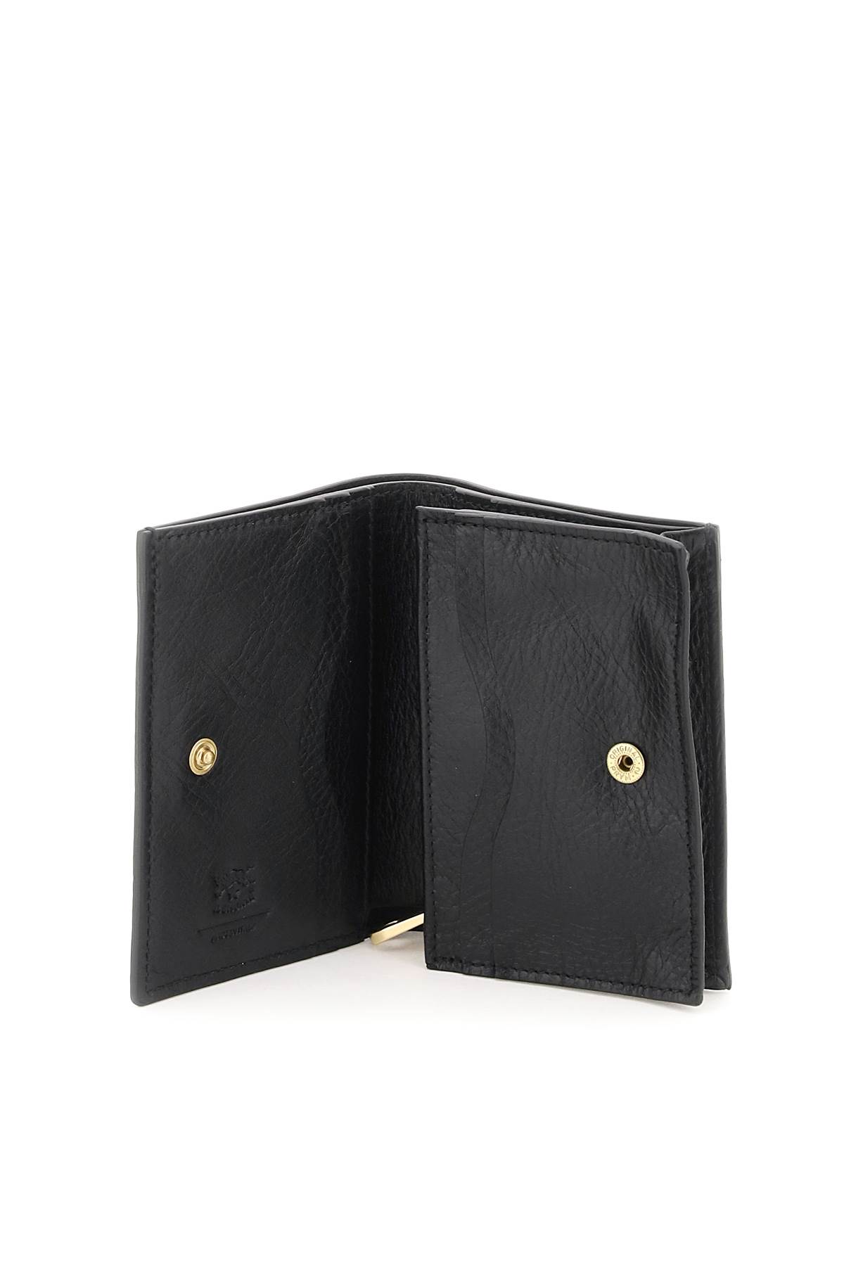 Shop Il Bisonte Leather Wallet In Nero (black)