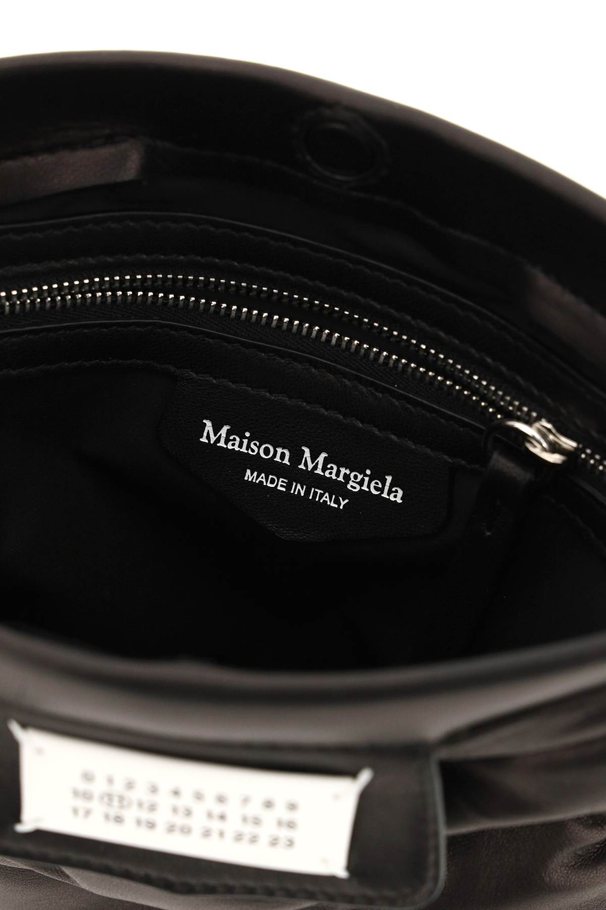 Shop Maison Margiela Flat Glam Slam Bag In Black