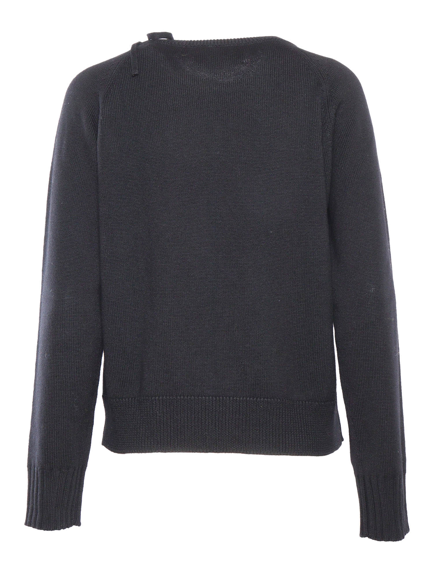 Ballantyne R Neck Pullover In Black