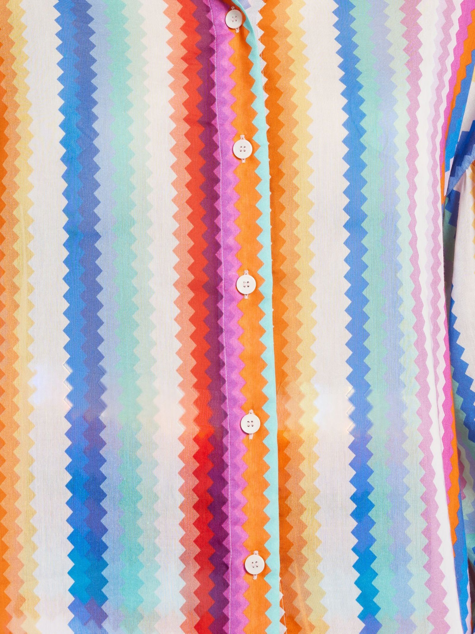 Shop Missoni Zig Zag-print Cotton-blend Shirt In Multicolore