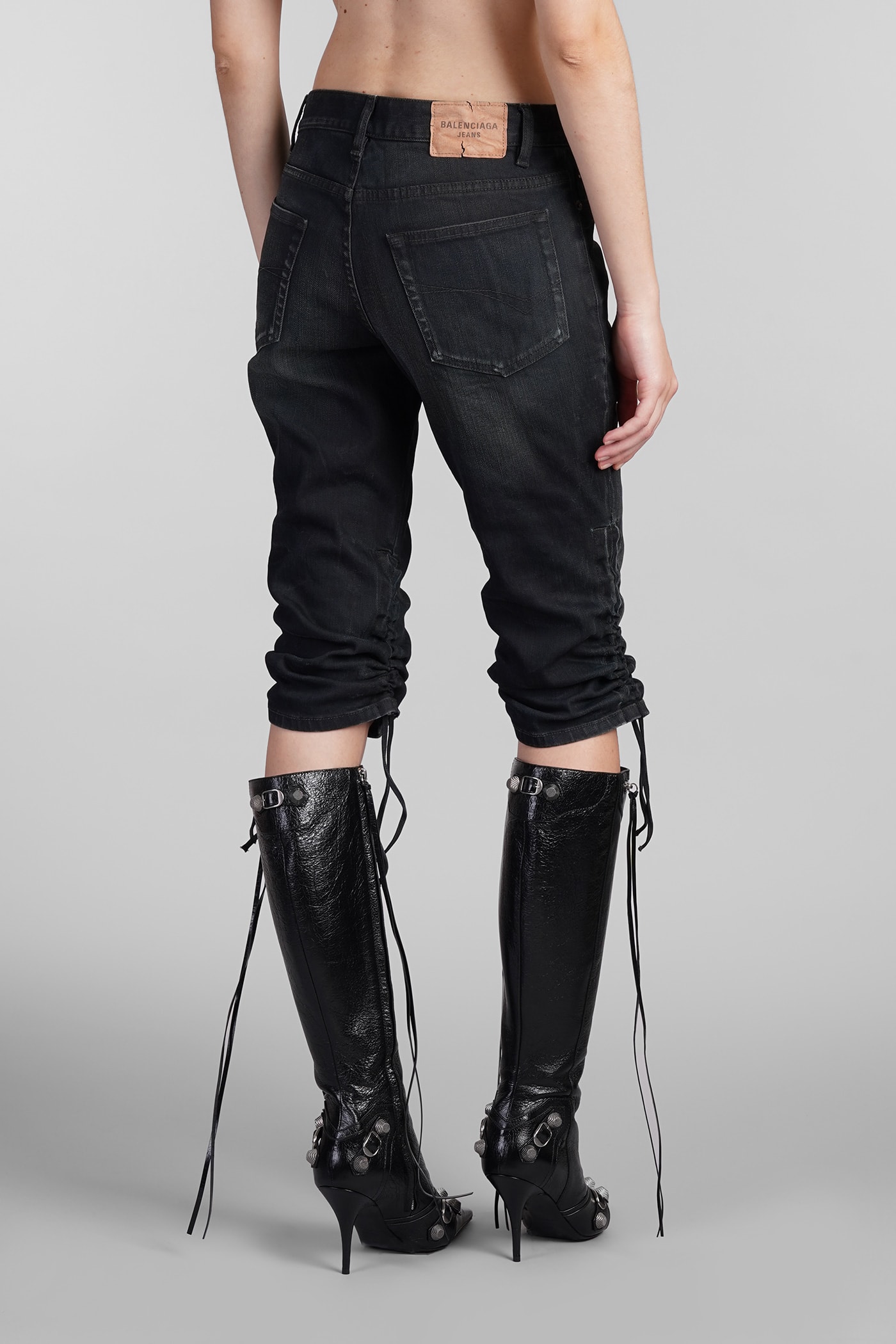 Shop Balenciaga Jeans In Black Cotton