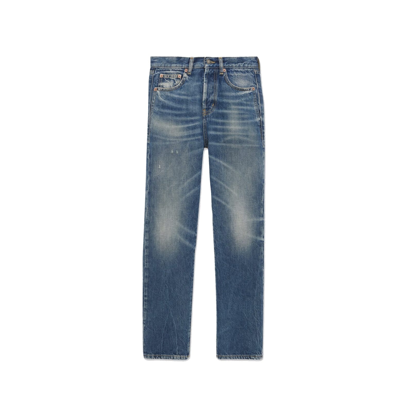 Shop Saint Laurent Authentic Slim Jeans In Blue