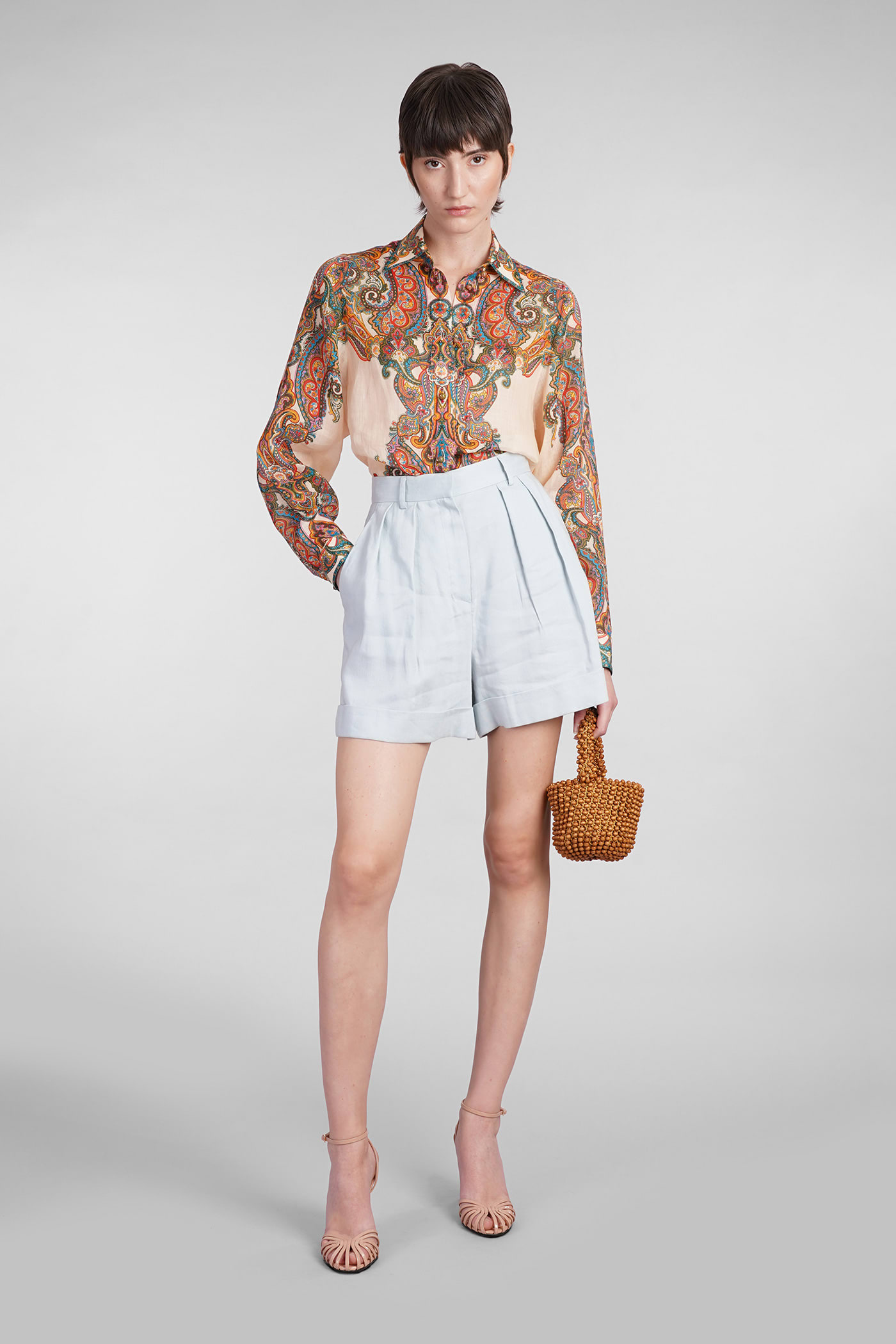 Shop Zimmermann Shirt In Multicolor Ramie