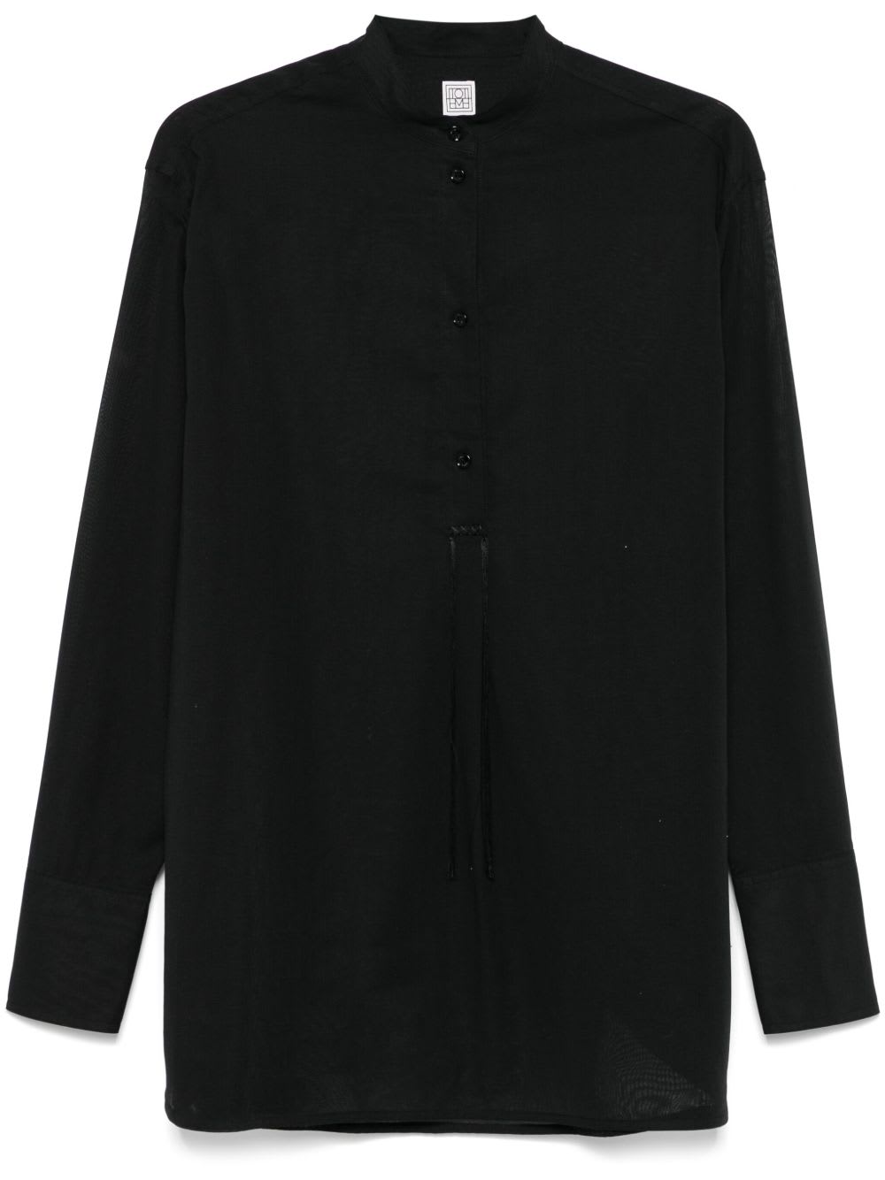 Totême Toteme Women Stand-up Collar Blouse In Black