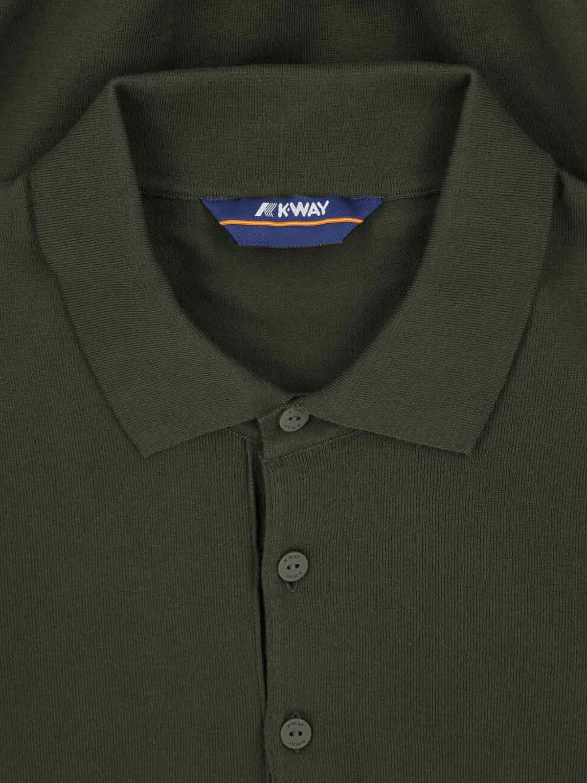 K-way K Way Pleyne Green Cotton Polo Shirt In Green
