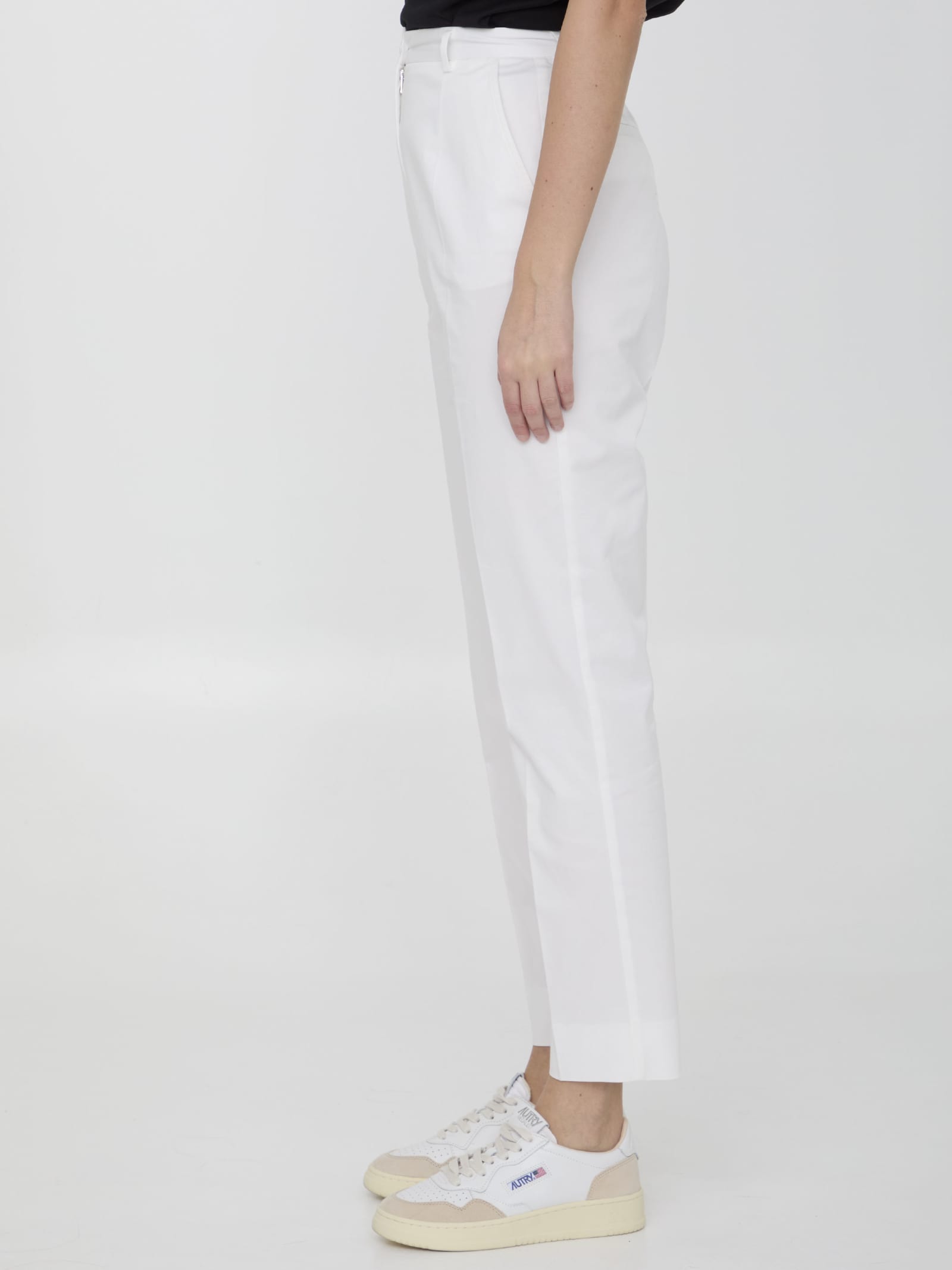 Shop Dolce & Gabbana Cotton Pants In Bianco