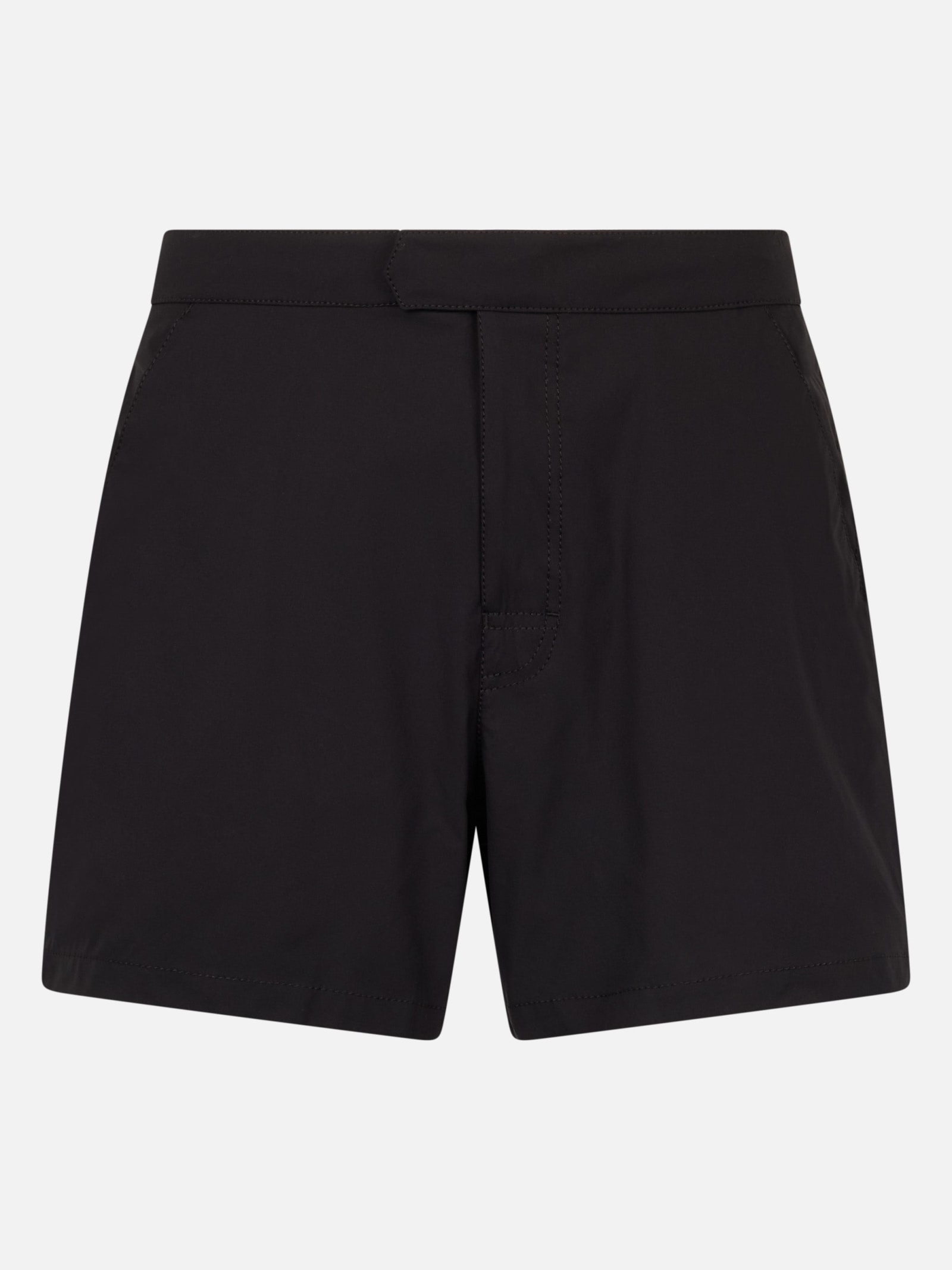 Mc2 Saint Barth Man Short-length Black Swim Shorts Master In Black