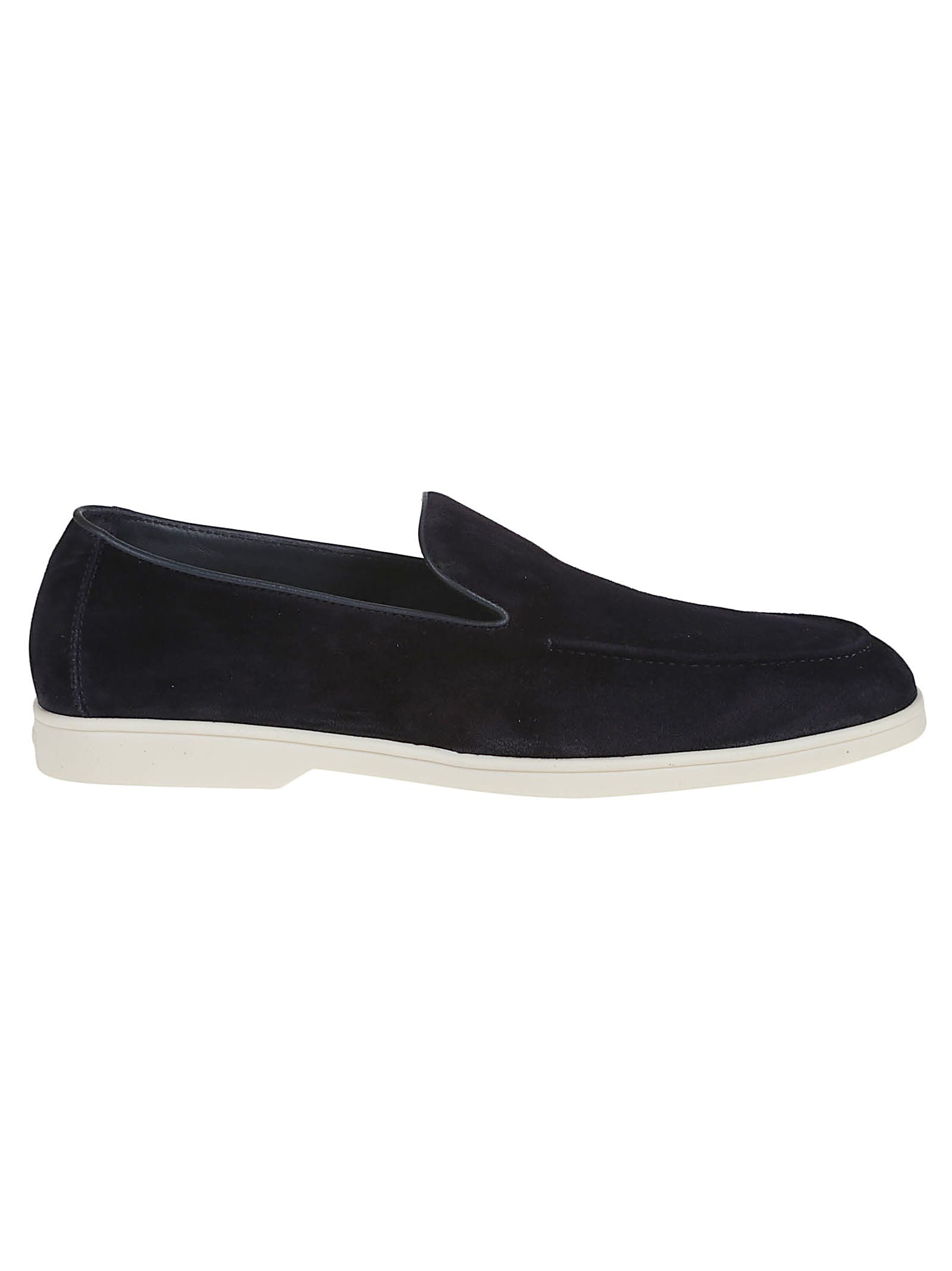 Doucal's Moccasin Shoes With Smooth Suede Finish In Black