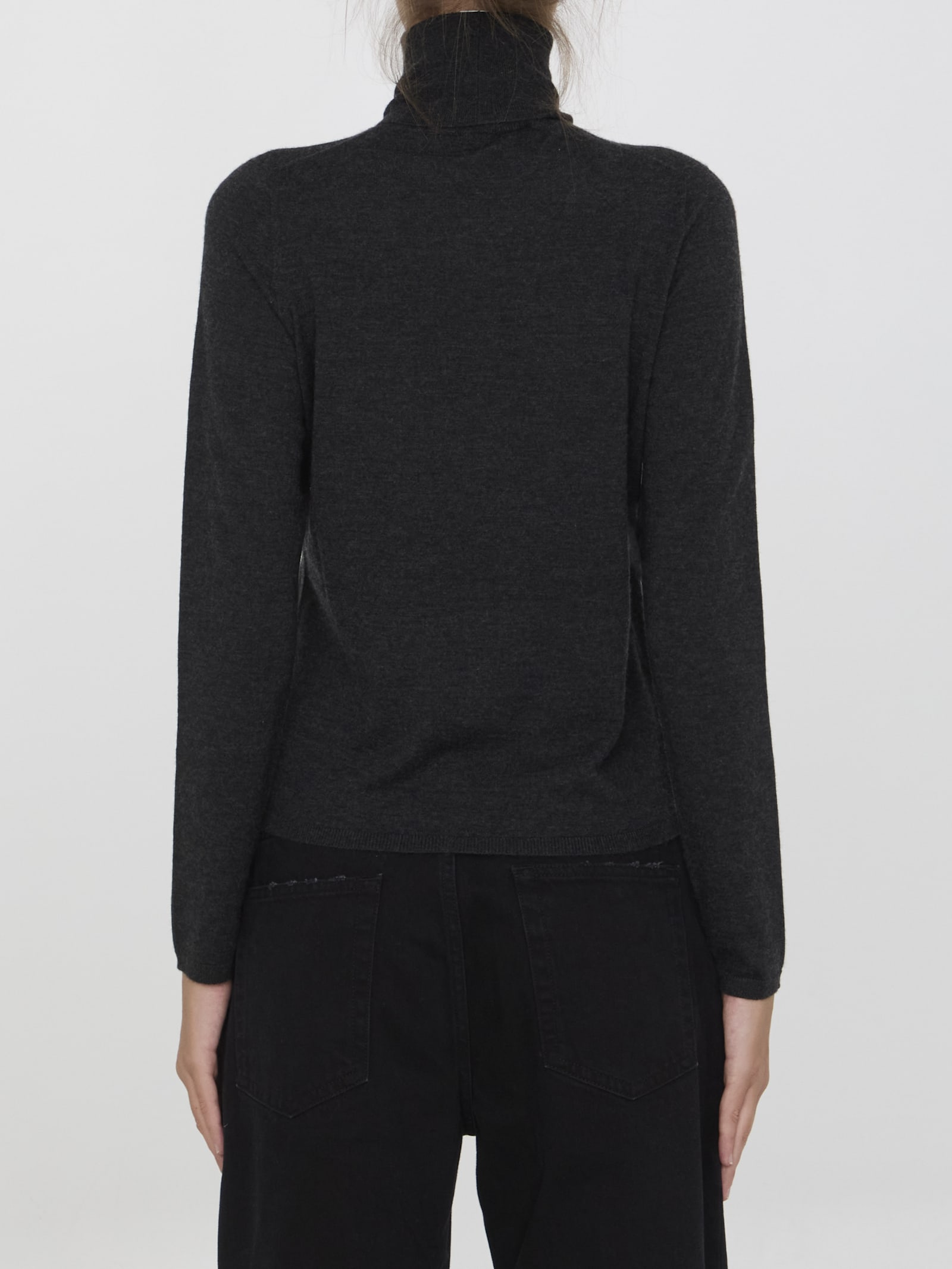 Shop Max Mara Adda Turtleneck Sweater In Grey