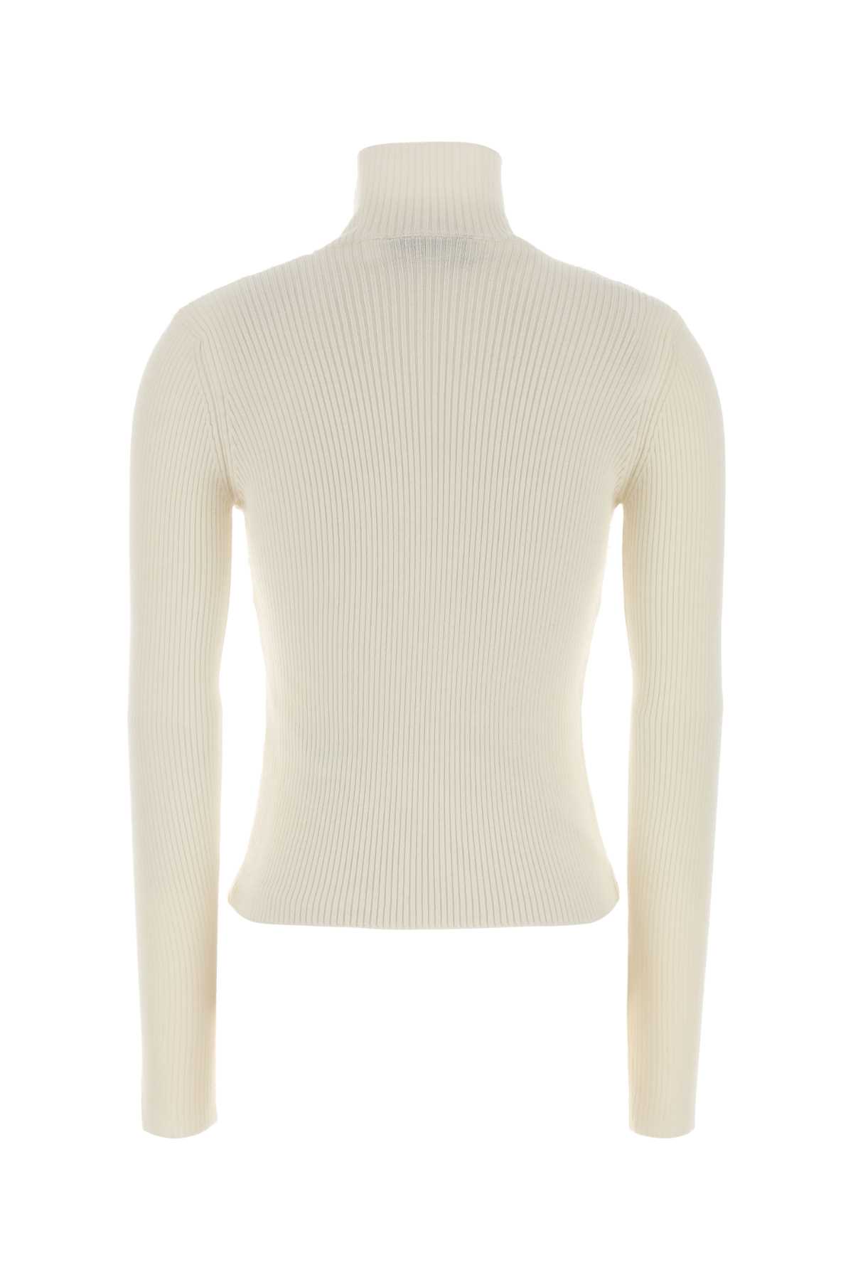 Blumarine Ivory Wool Blend Sweater In White