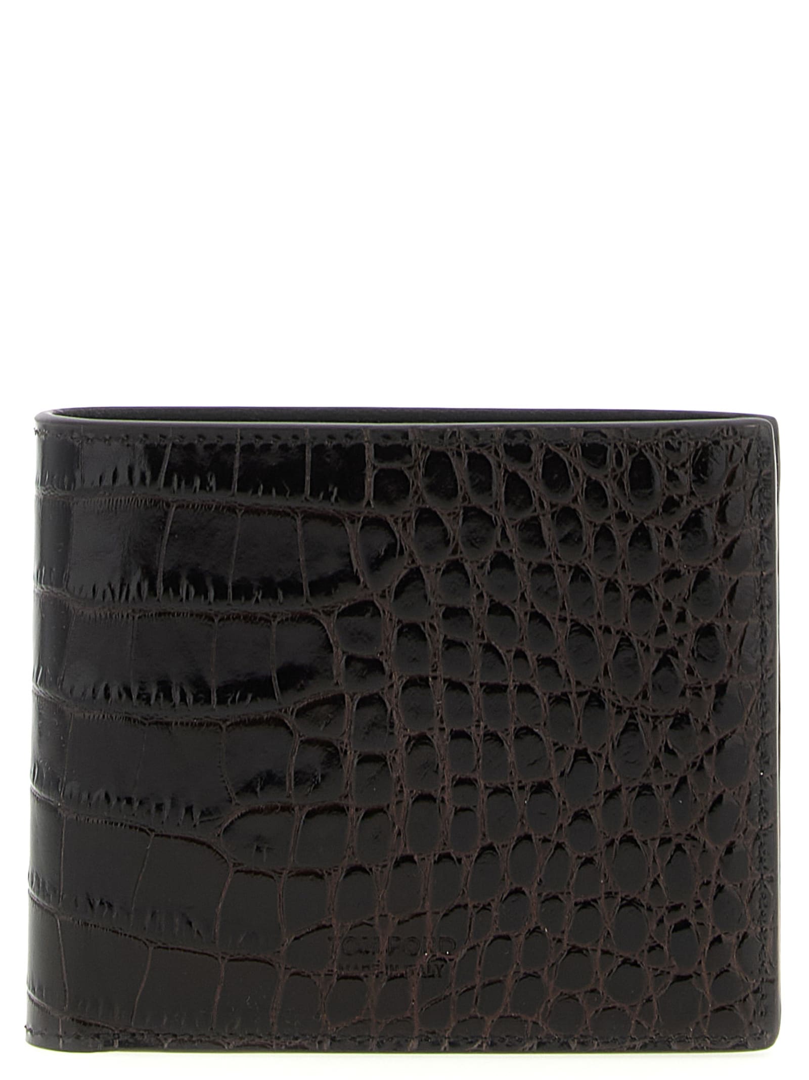 Tom Ford Crocodile Leather Wallet Wallets And Card Holders Brown In Brown
