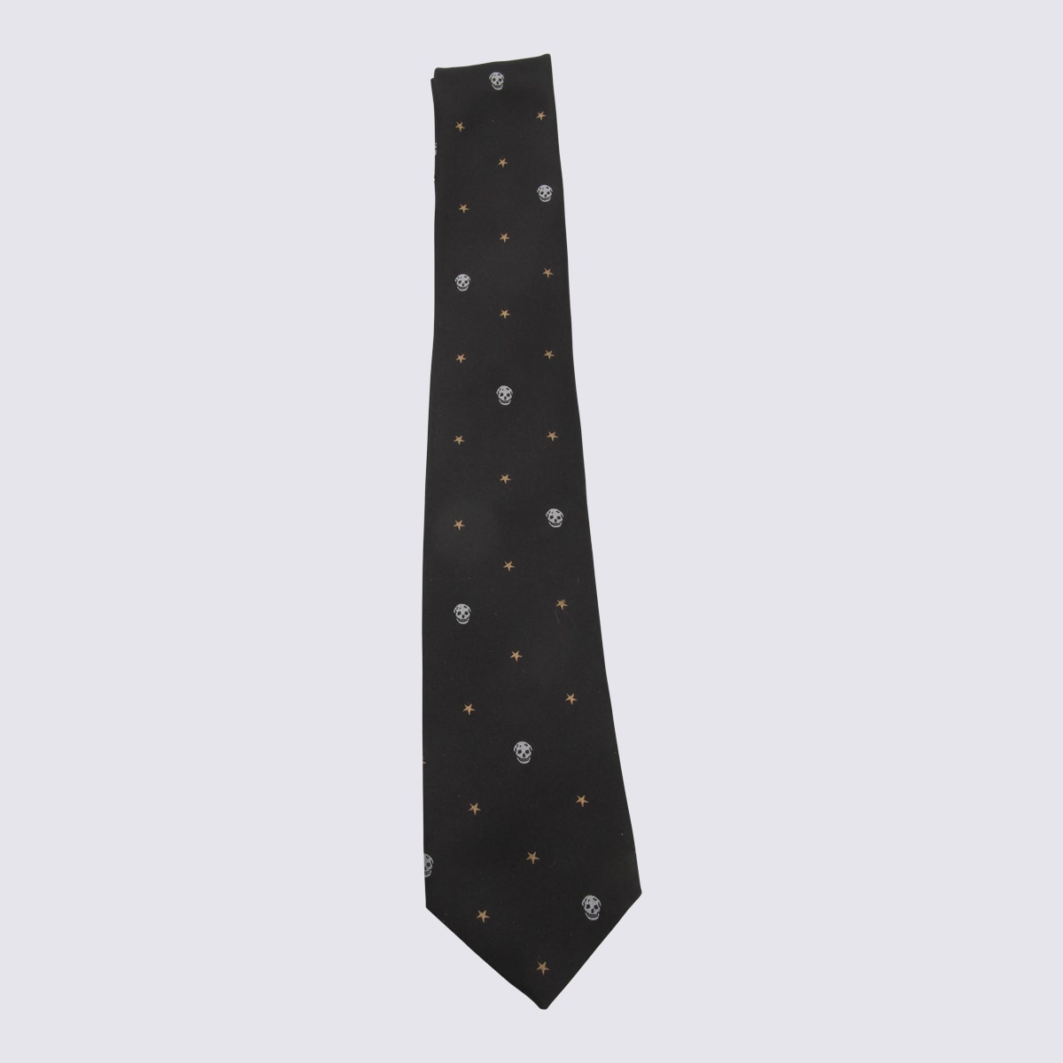 Shop Alexander Mcqueen Black And Pink Silk Tie In Black/medium Grey