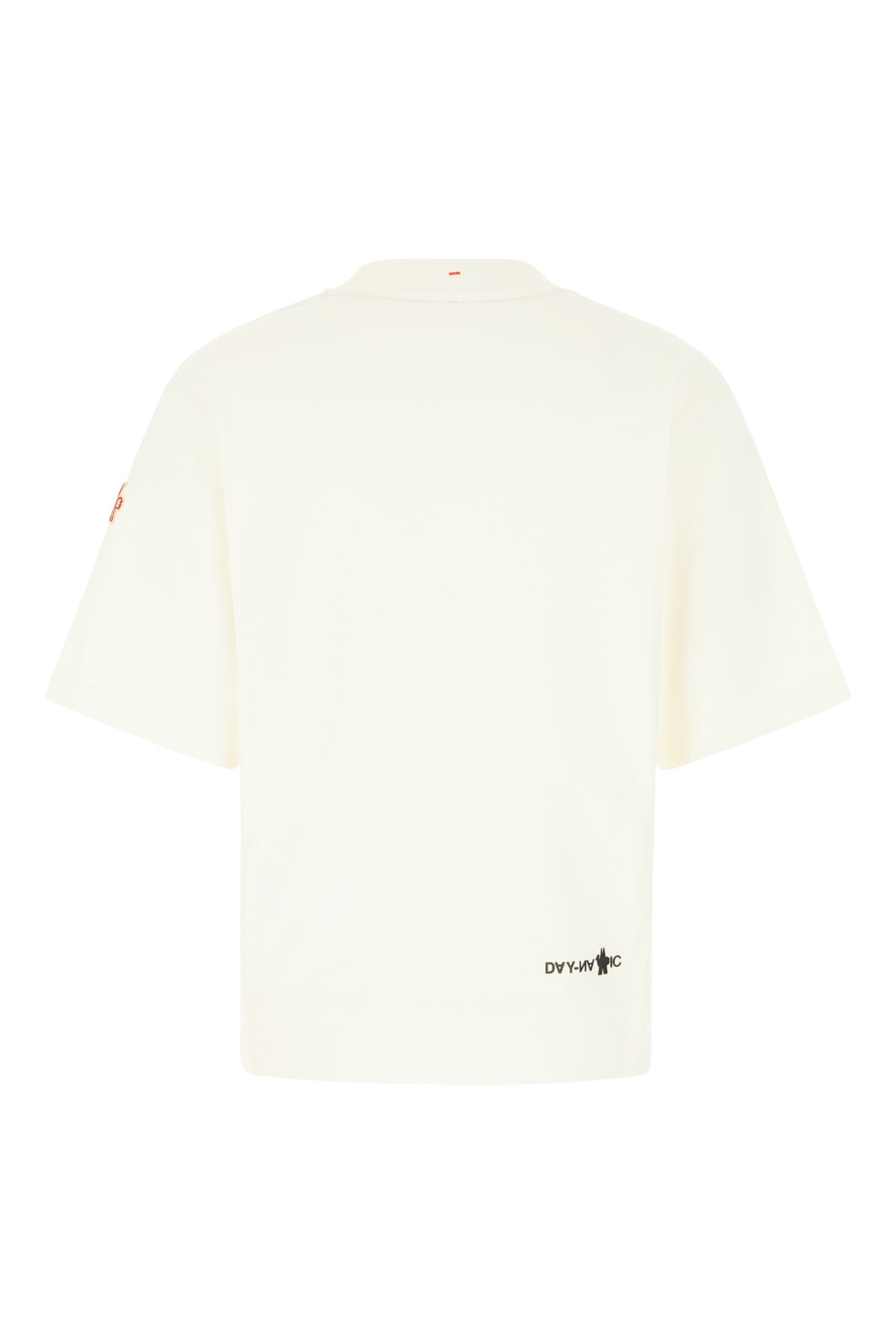 Shop Moncler Ivory Cotton T-shirt In White