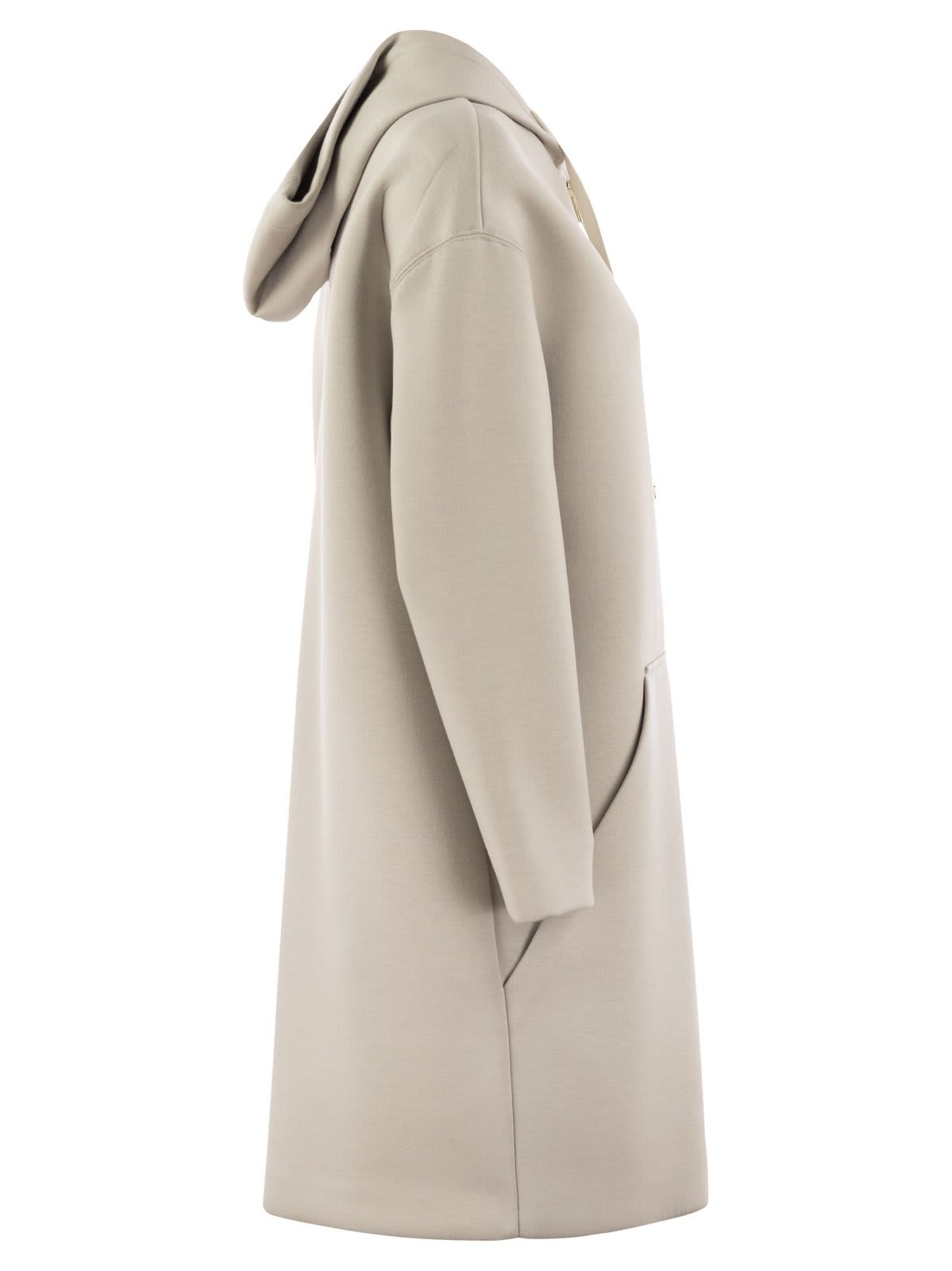 Shop Max Mara Zip-up Drawstring Jacket In Beige