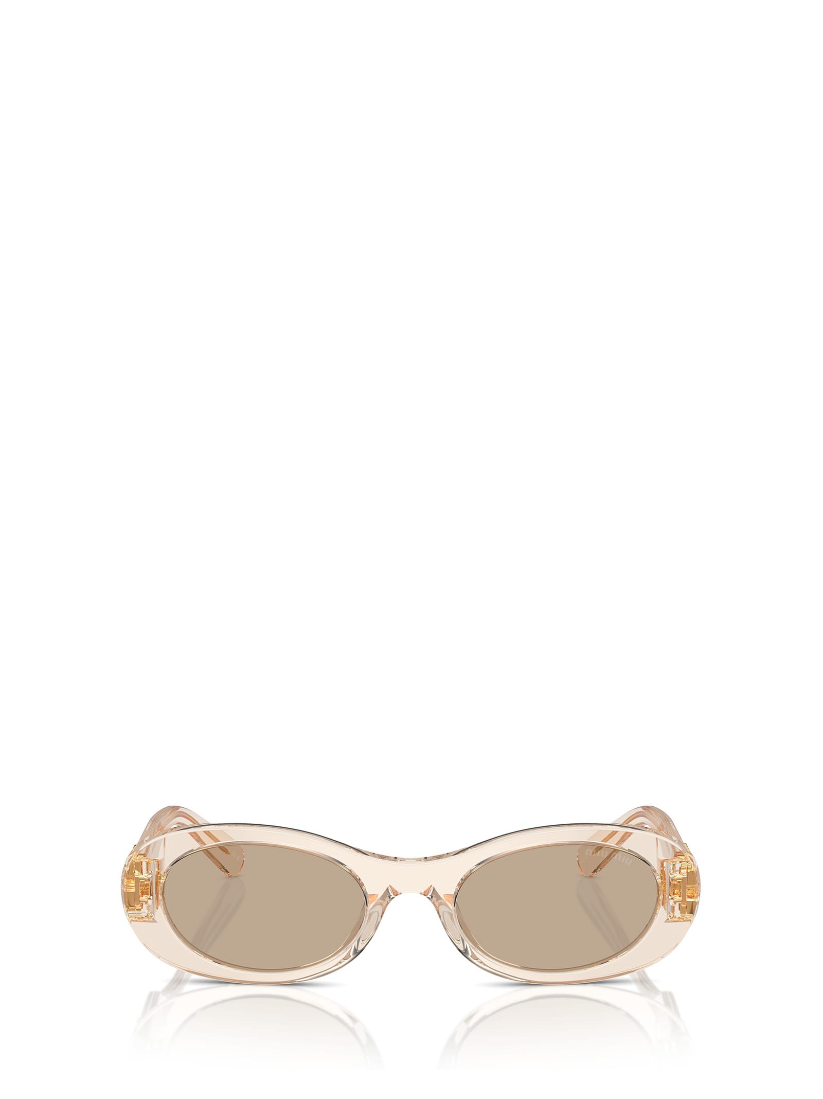 Miu Miu 0mu 06zs Sunglasses In Sand Transparent