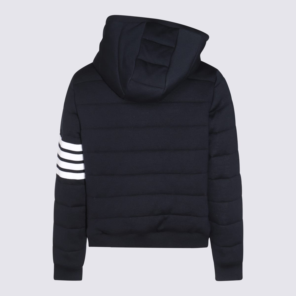 Shop Thom Browne Navy Blue Down Jacket