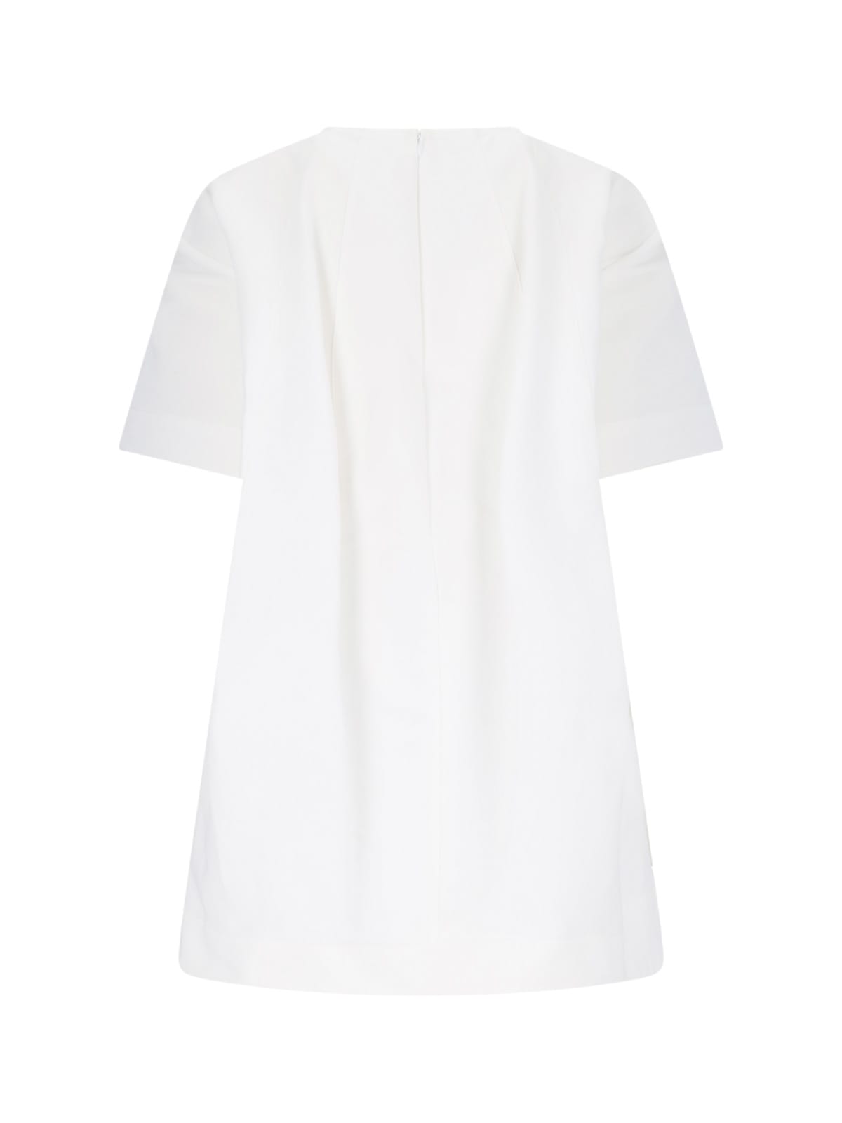 Shop Marni Cocoon Mini Dress In White