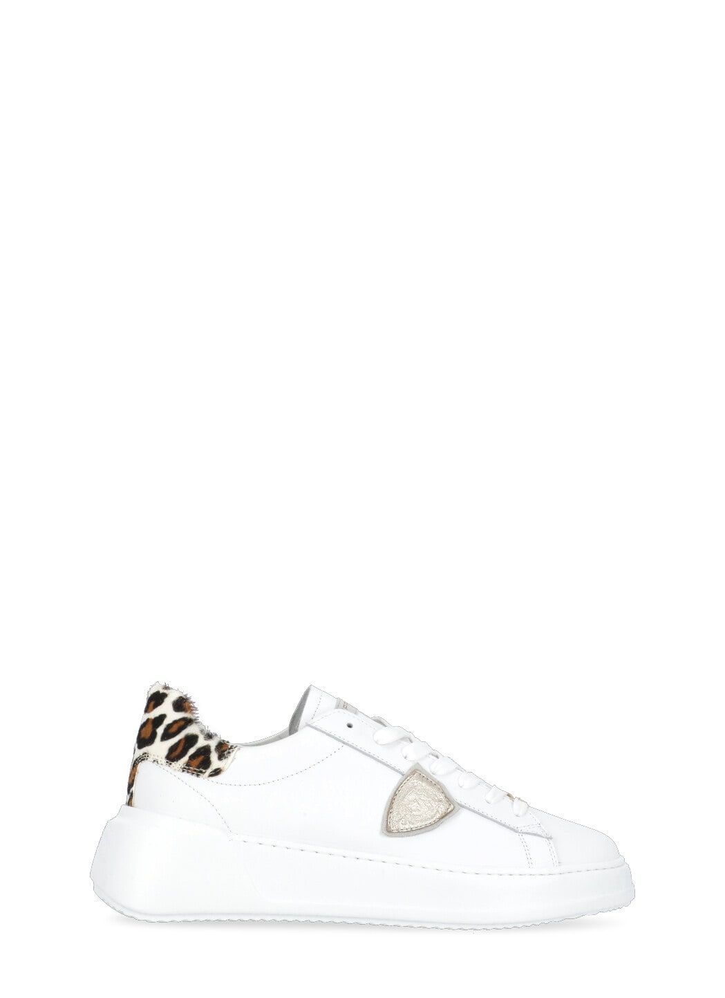 Shop Philippe Model Tres Temple Low Sneakers In White