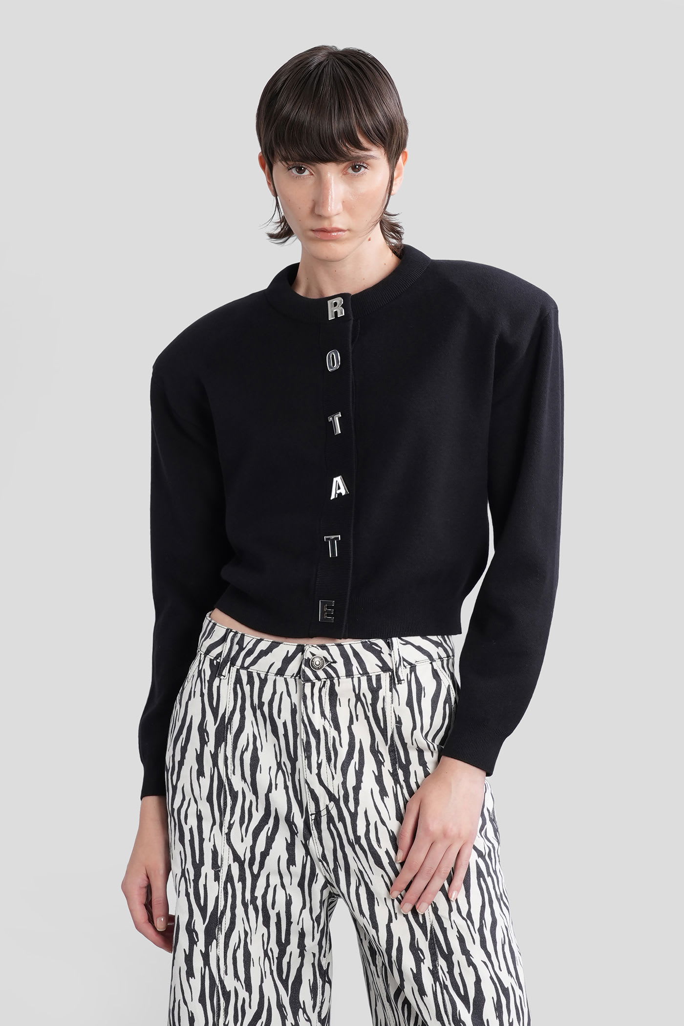 Cardigan In Black Cotton