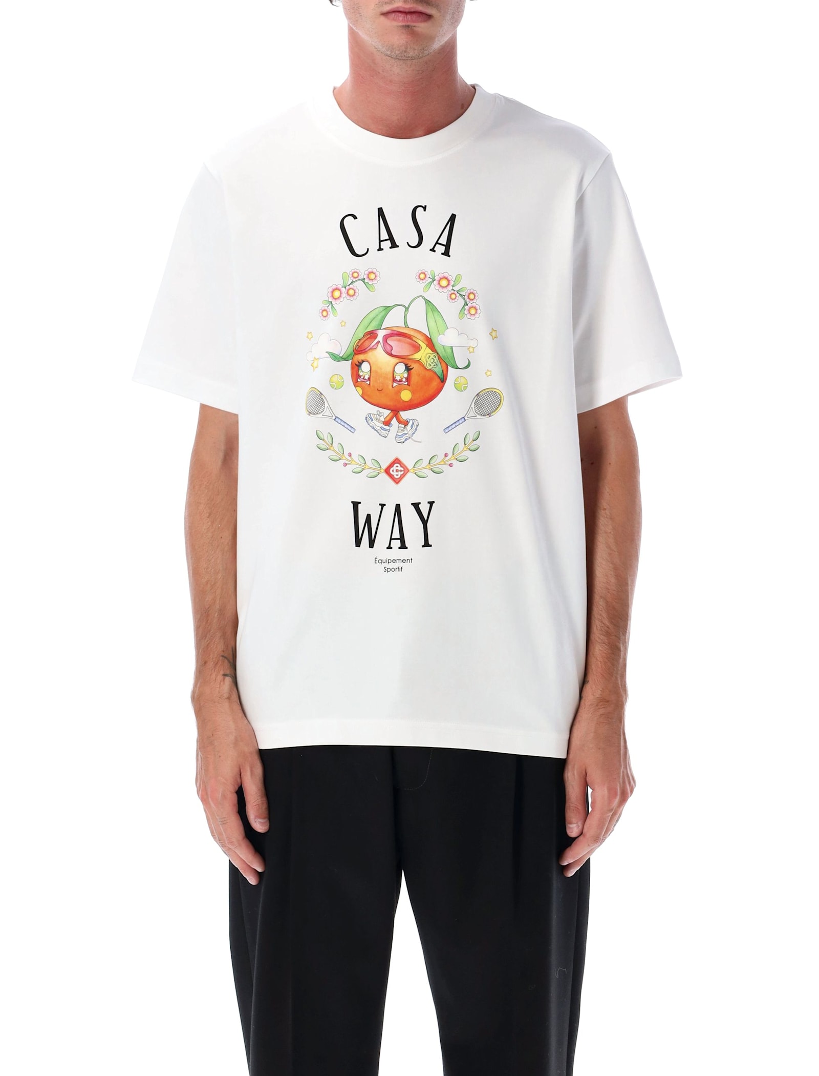 Casablanca White Casa Way Orange Mascot T-shirt