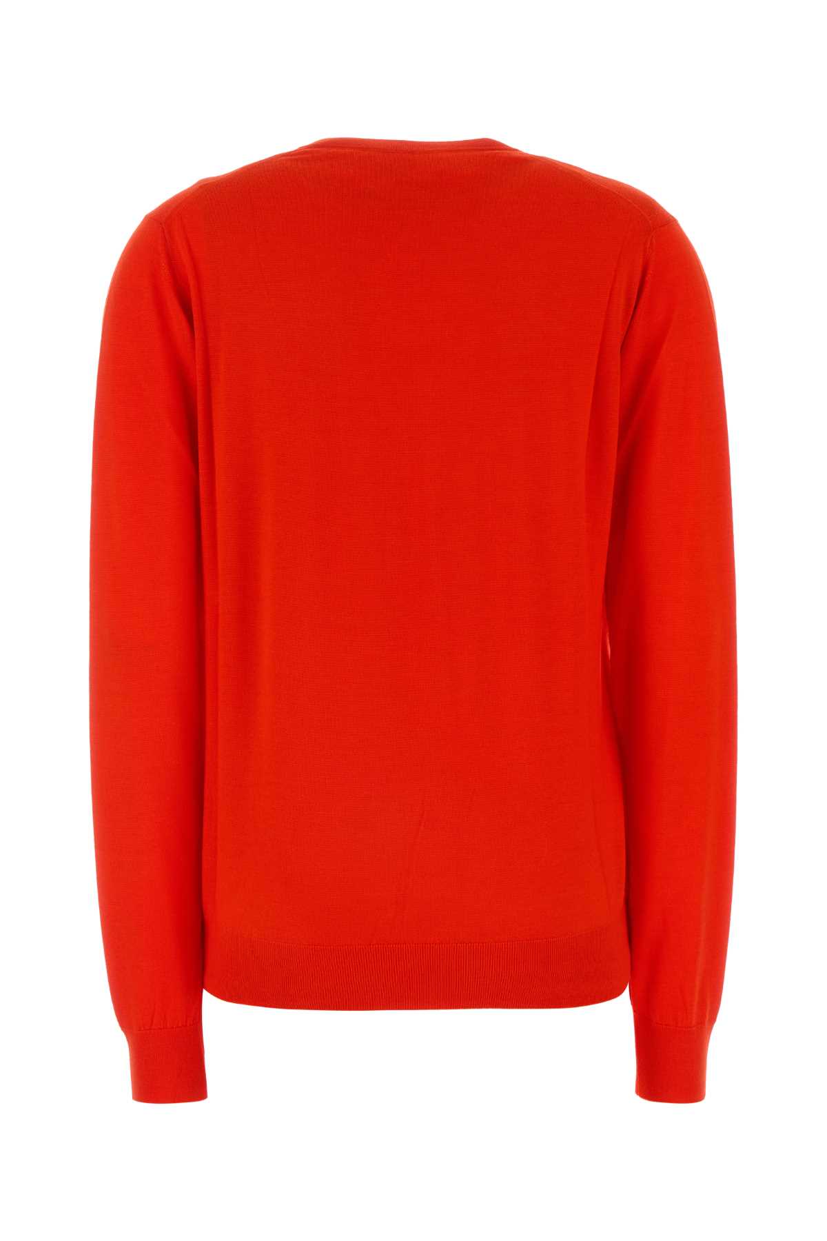 Shop The Row Coral Wool Haius Sweater In Firetruck