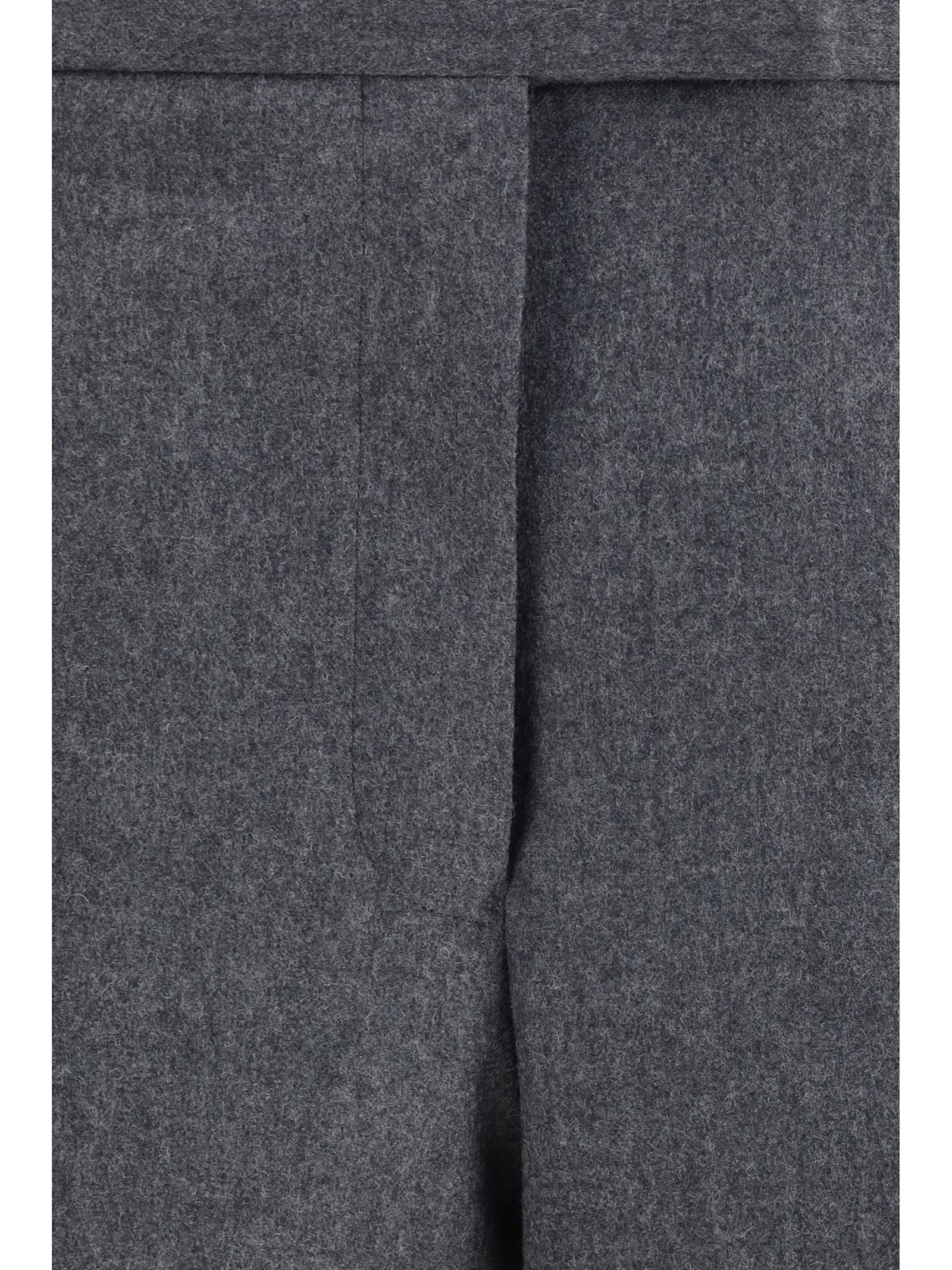 Thom Browne Wool Bermuda Shorts In Gray