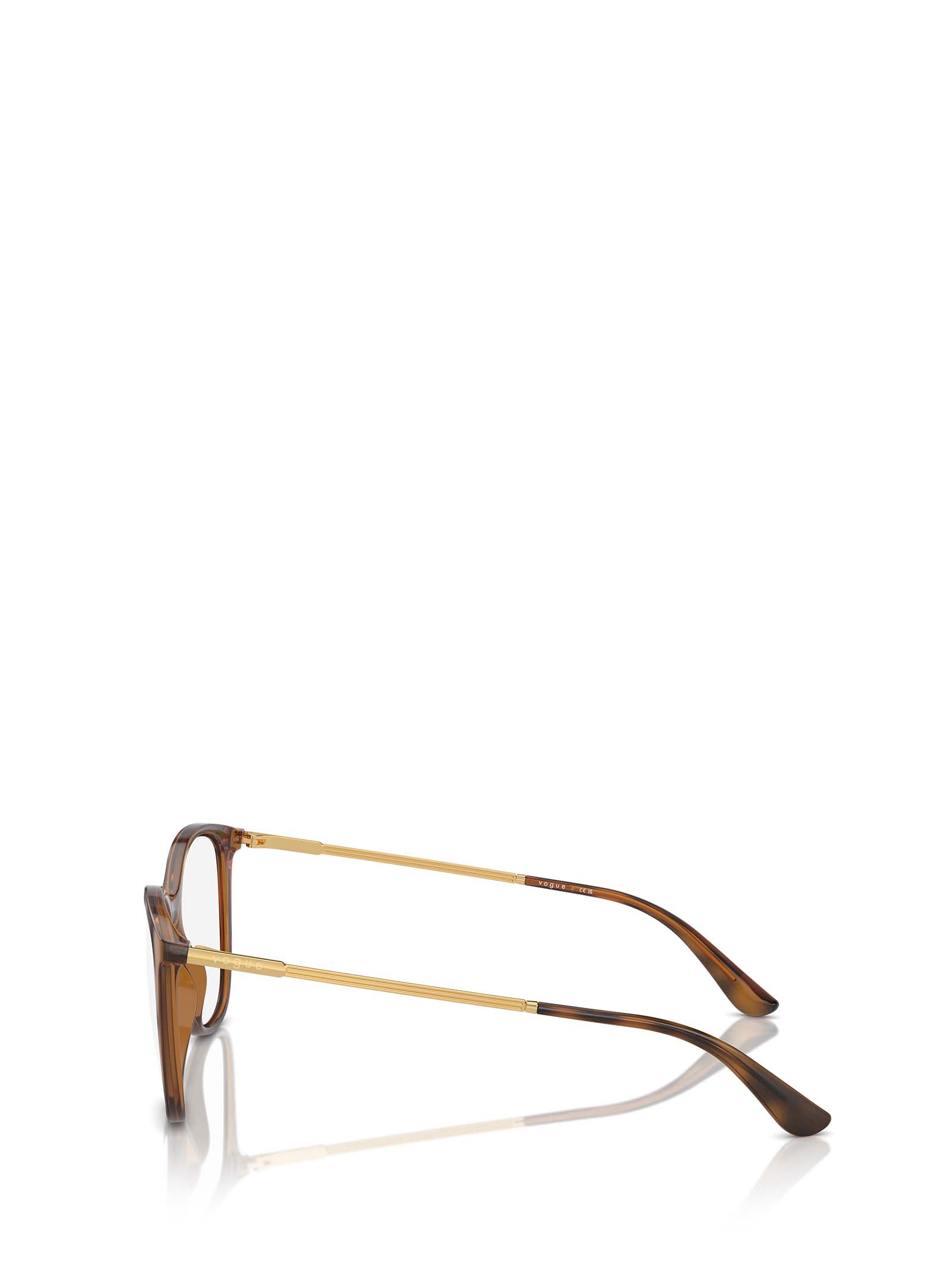 Shop Vogue Eyewear Vo5562 Top Dark Havana / Light Brown Glasses