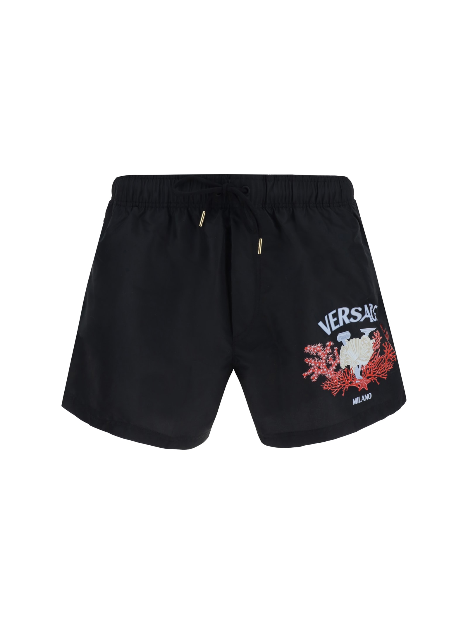 Shop Versace Swimshorts In Black