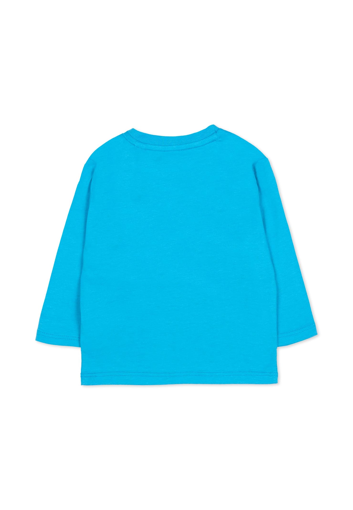 Timberland Light Blue T-shirt For Baby Boy With Tree Print In Blue