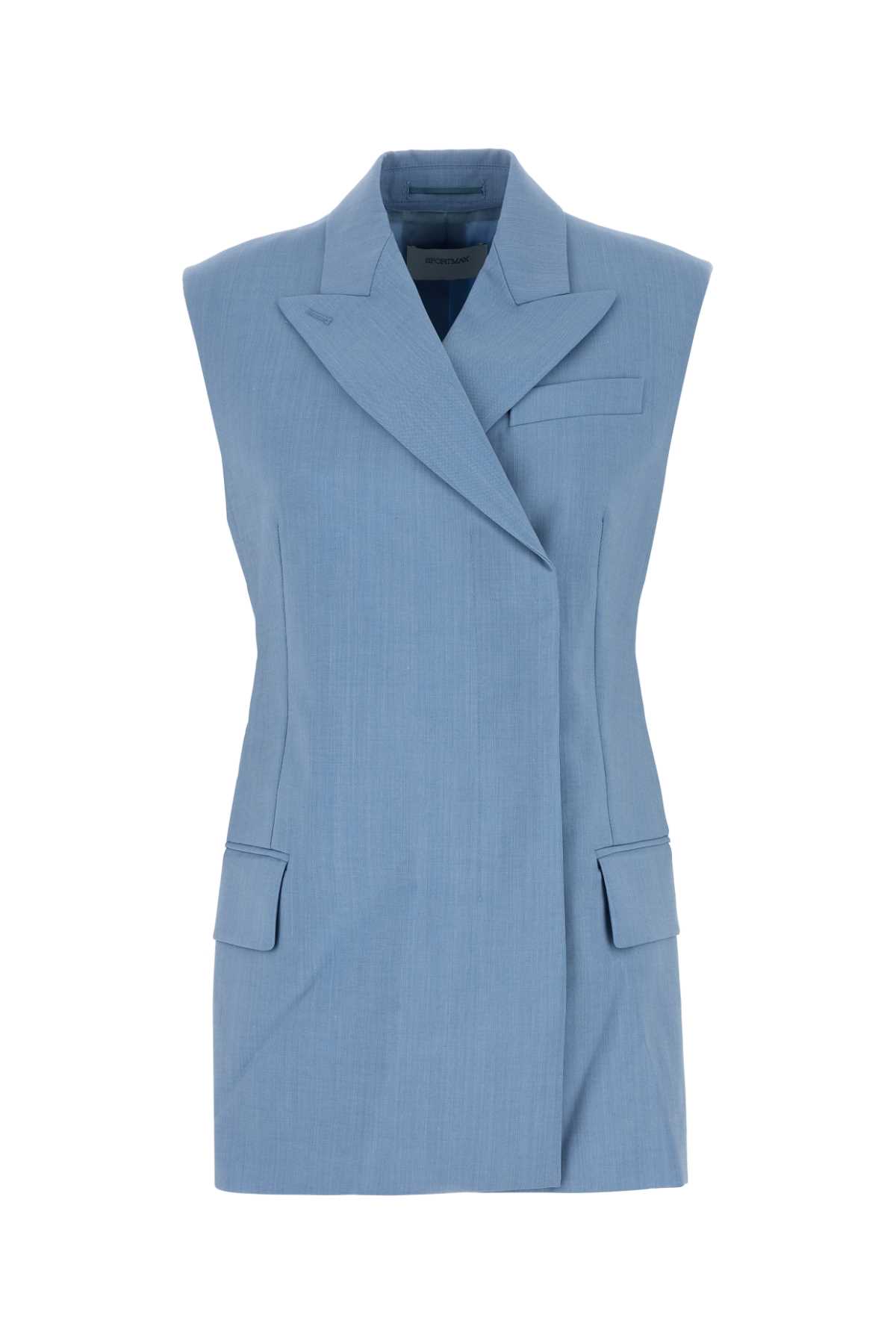 Light Blue Wool Blend Ilex Vest