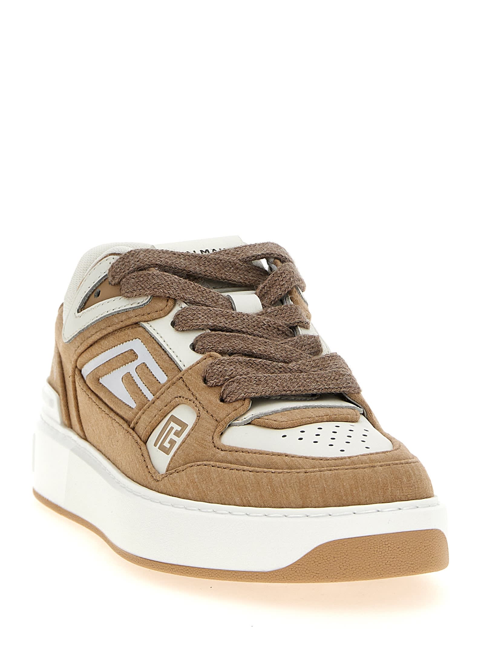 Balmain B-court Skate Sneakers In 0ez Nude Clair