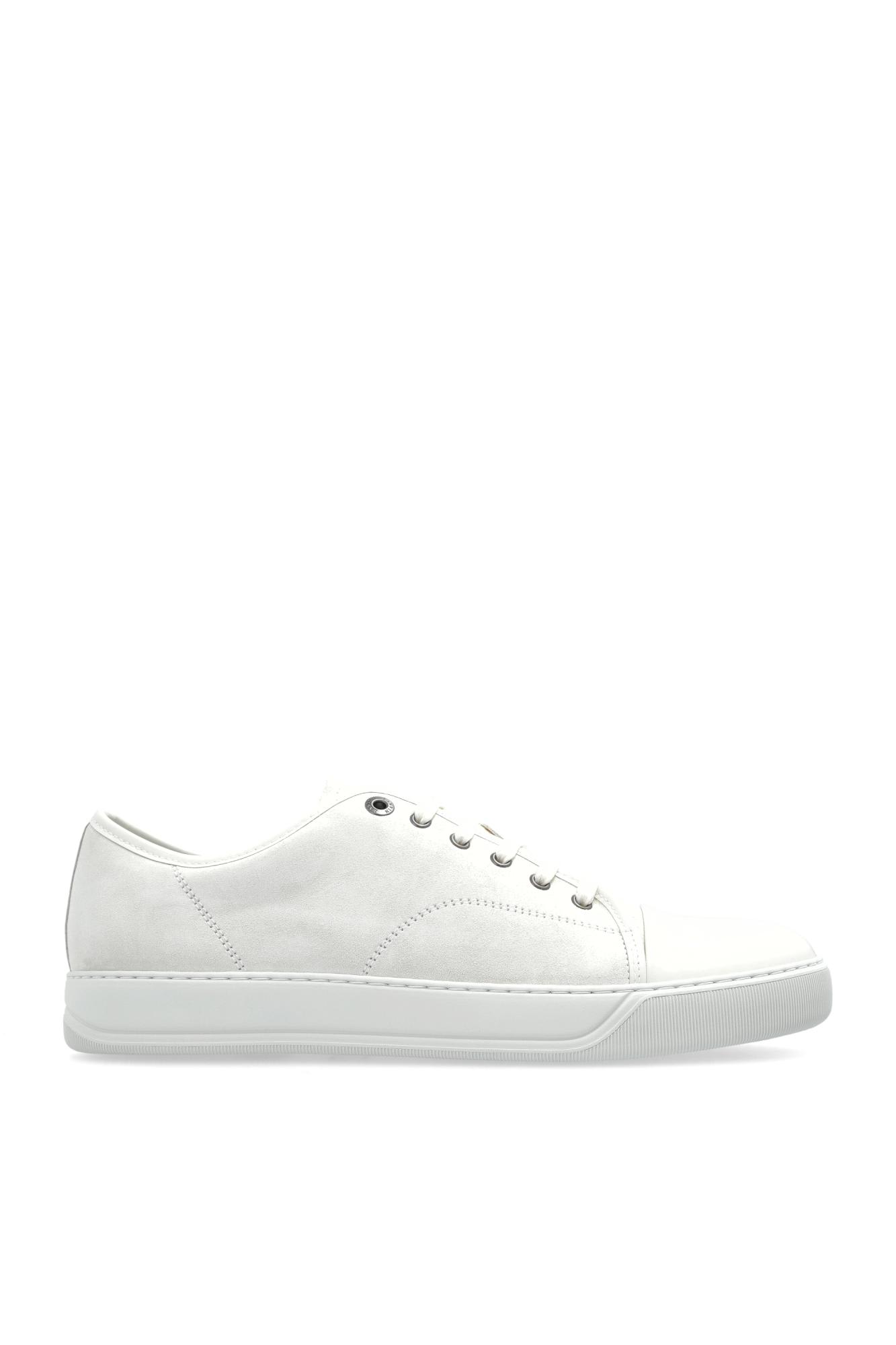 Lanvin Suede Sneakers In Ecru